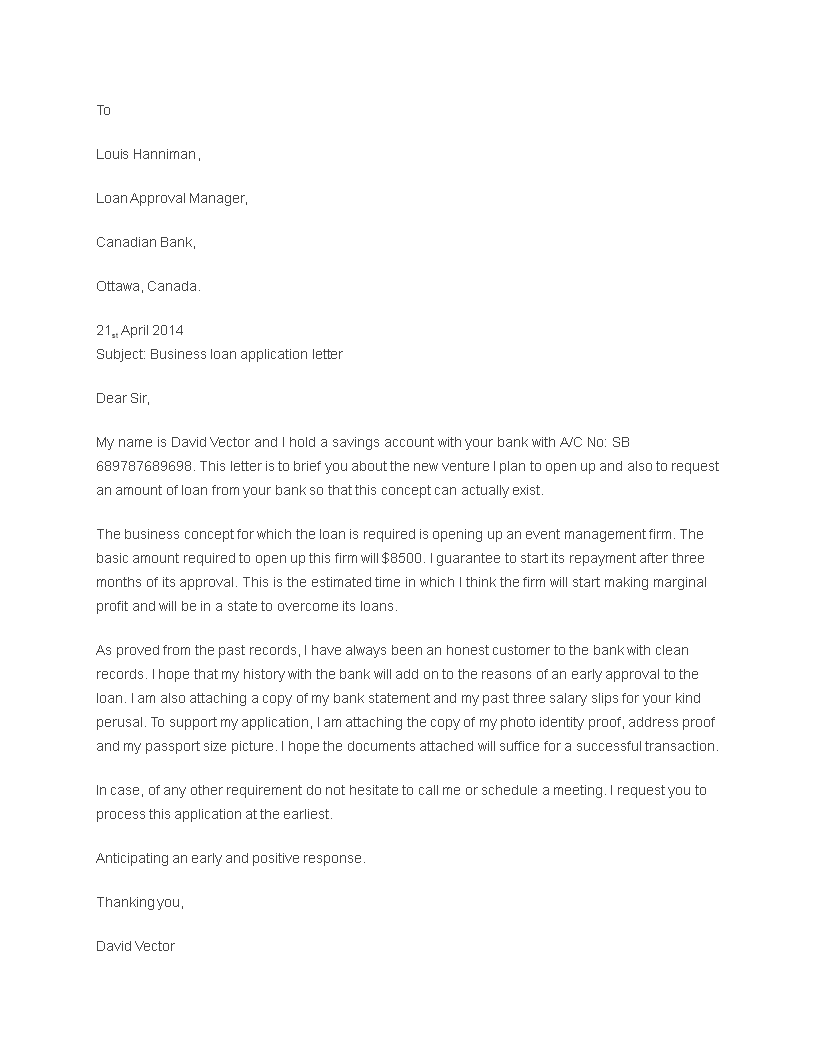 application letter for loan closure