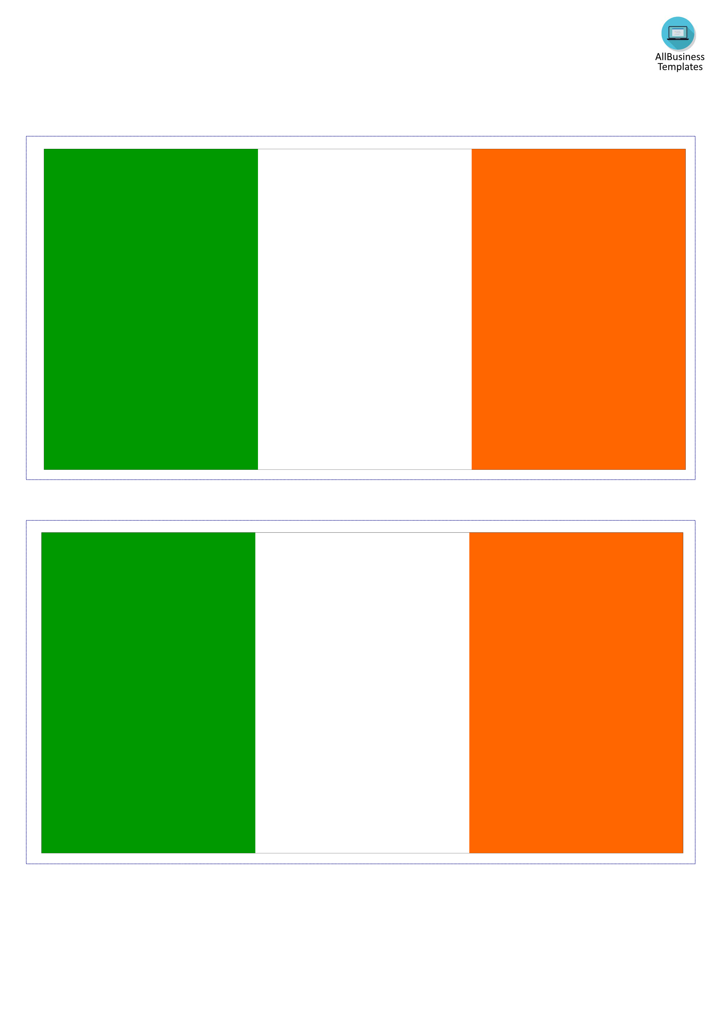 irish flag template