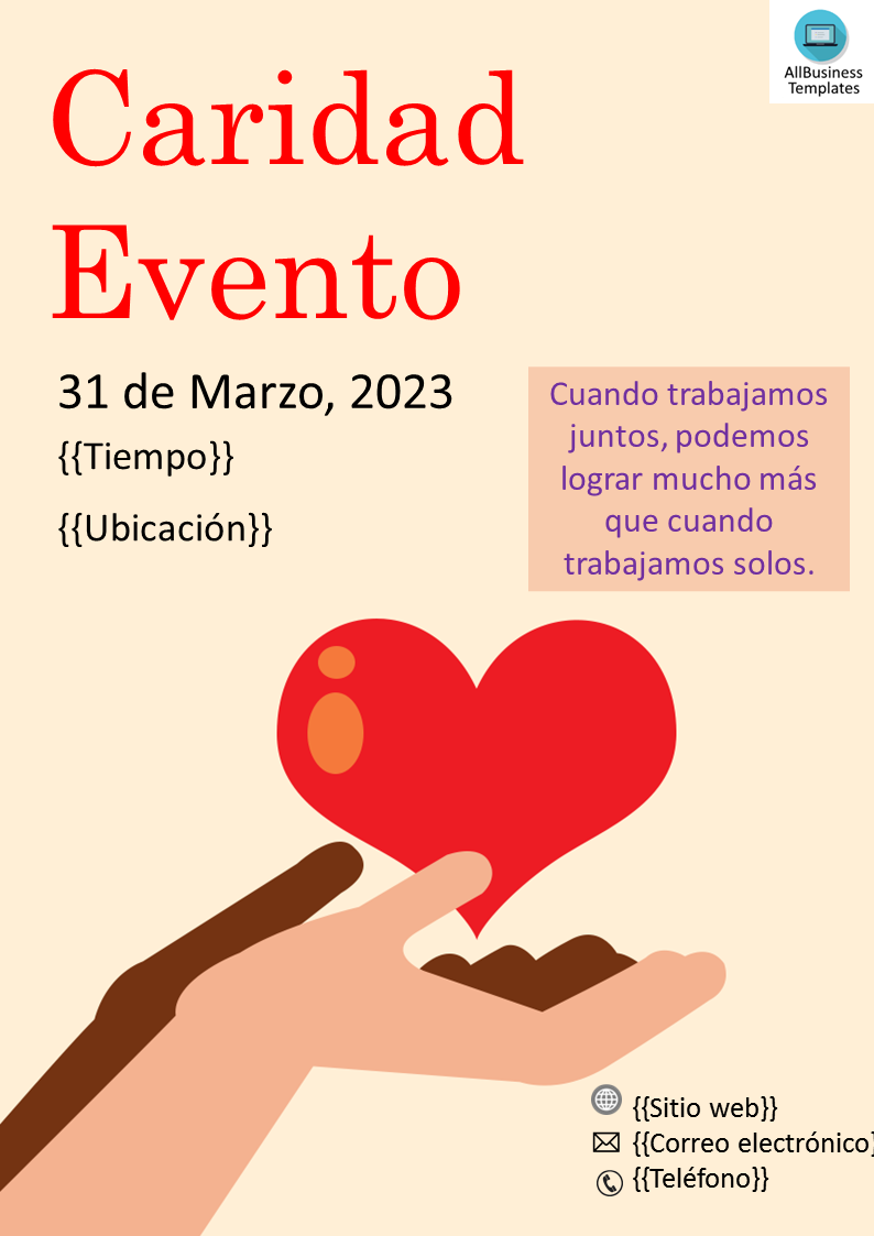 Folleto de Evento de Caridad 模板