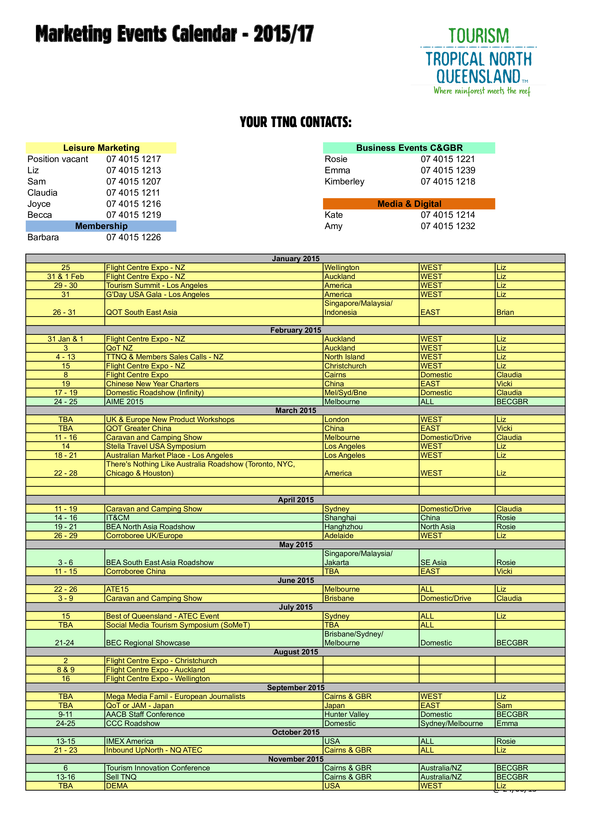 marketing event calendar Hauptschablonenbild