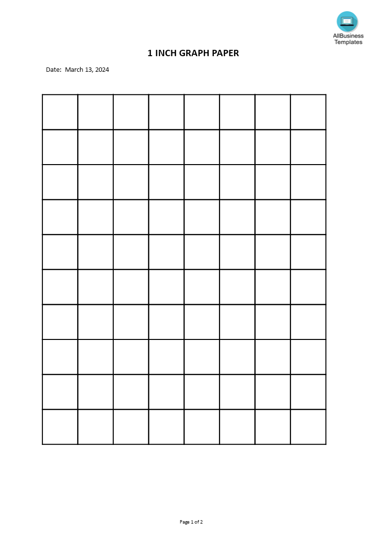 1 inch graph paper voorbeeld afbeelding 