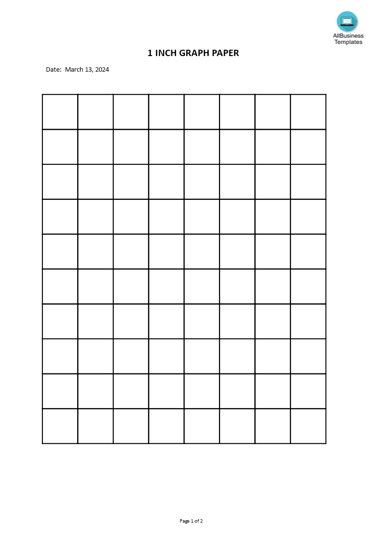 1 inch graph paper plantilla imagen principal