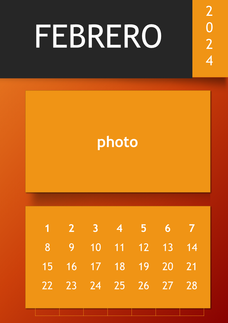 2024 calendario en powerpoint ppt template