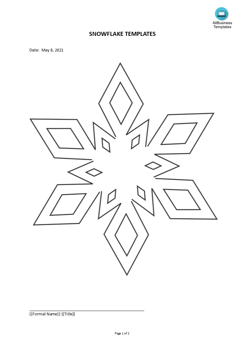 snowflake template voorbeeld afbeelding 