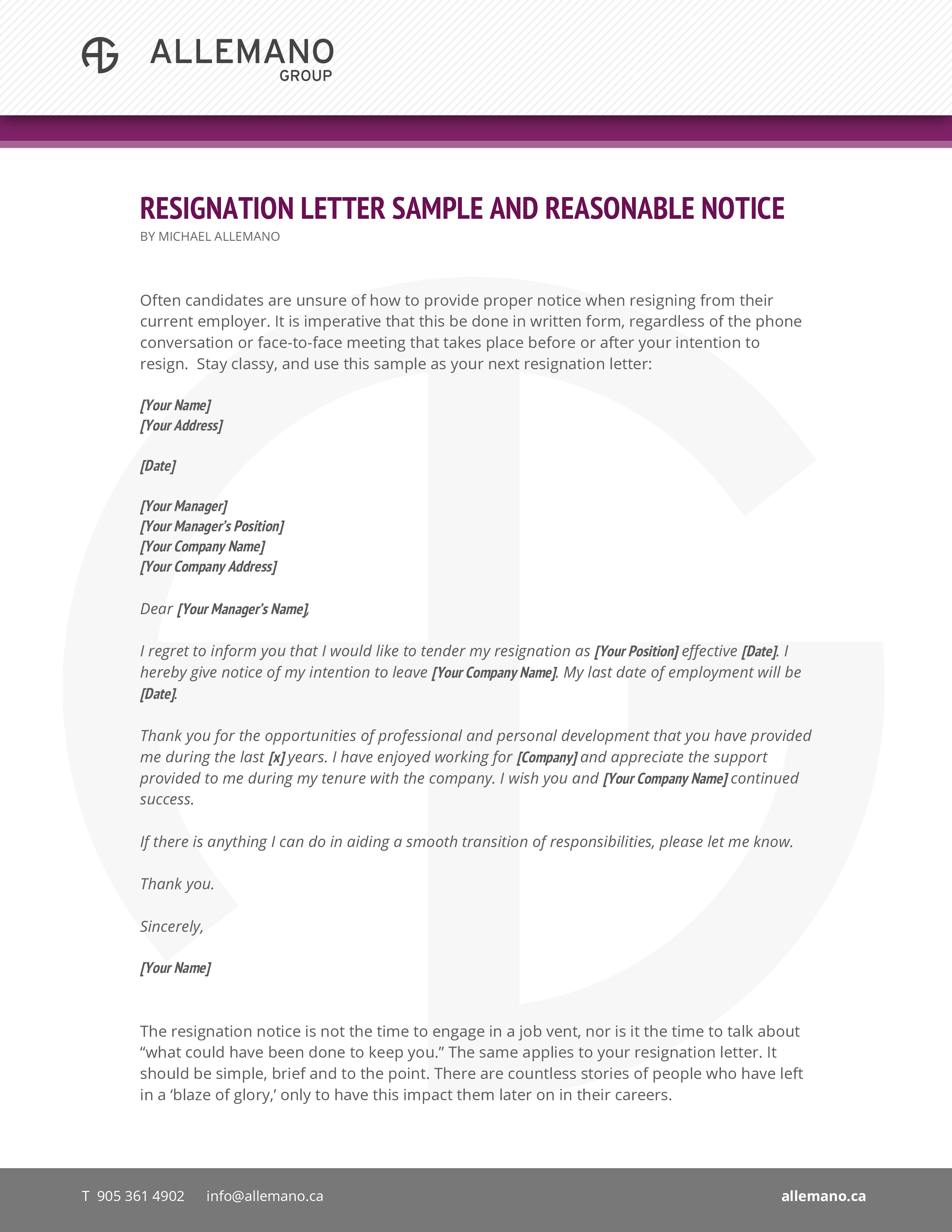 resignation letter sample with reason modèles