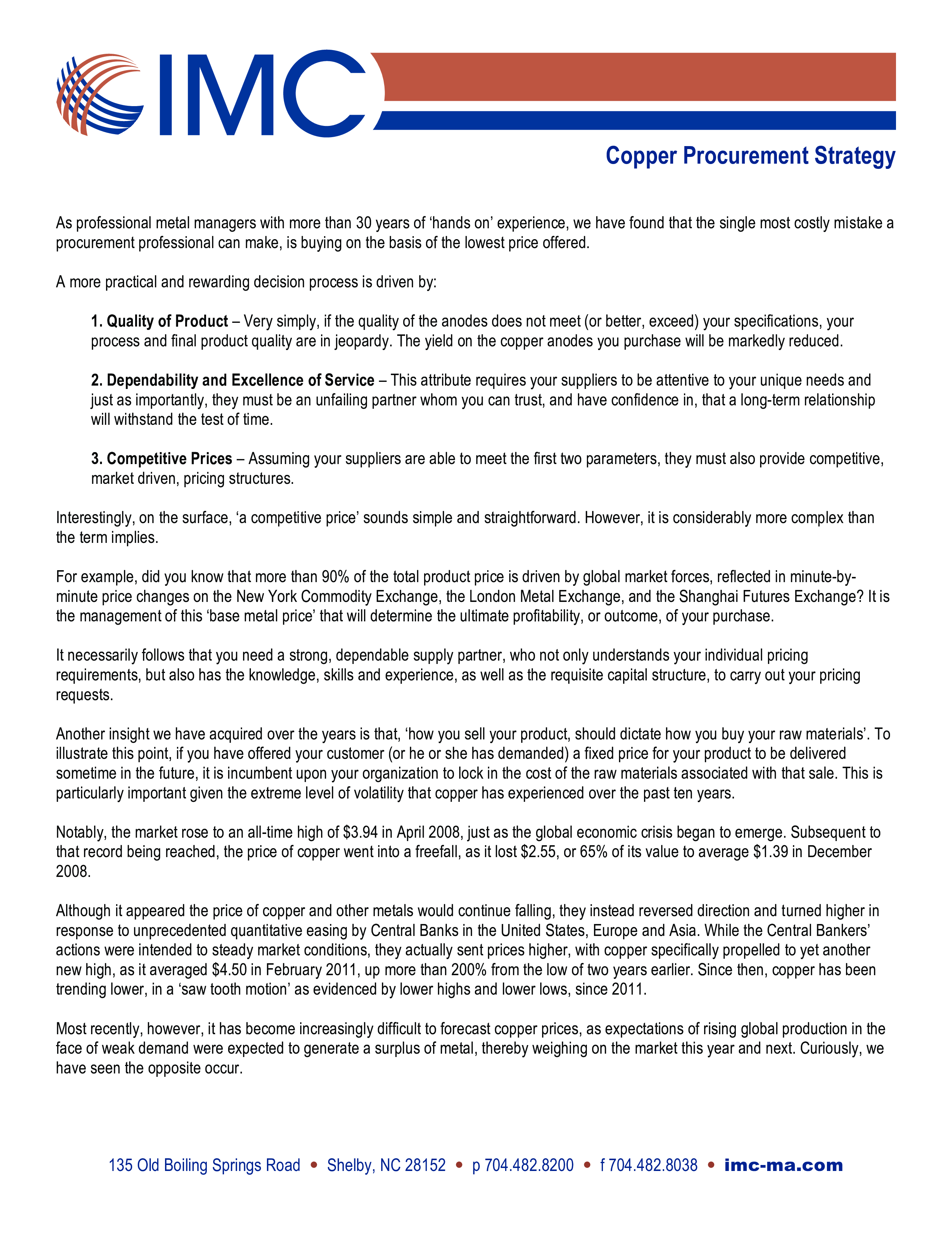 Copper Procurement Strategy main image