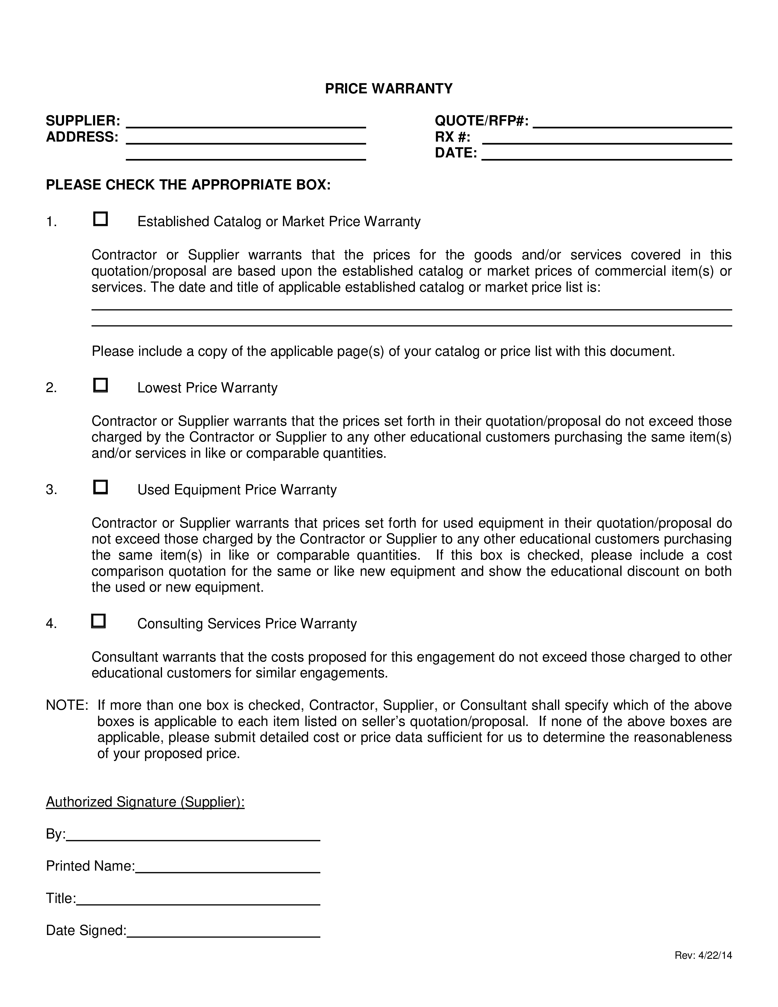 Warranty Price main image