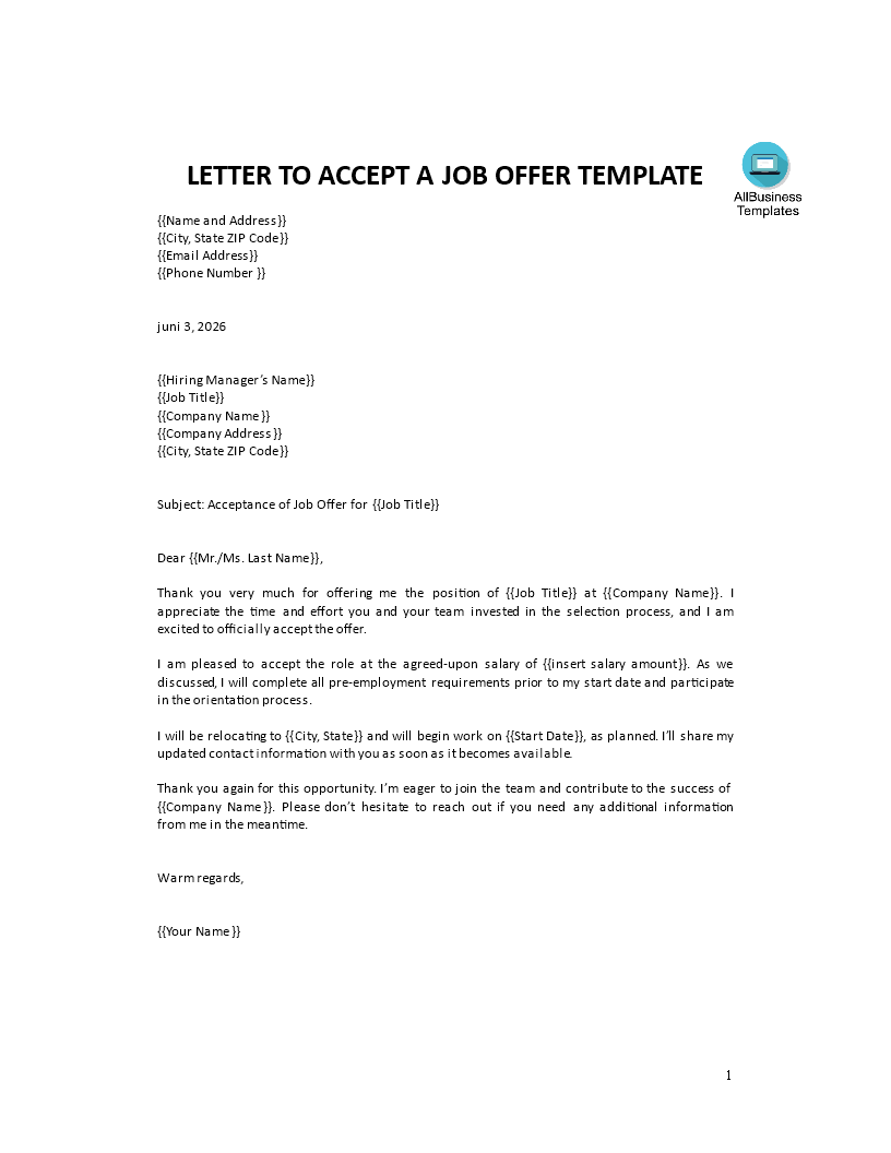 decline counter offer letter sample template