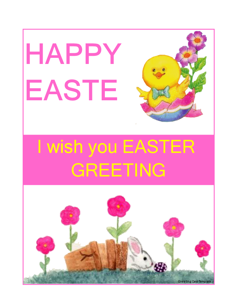 easter greeting card Hauptschablonenbild