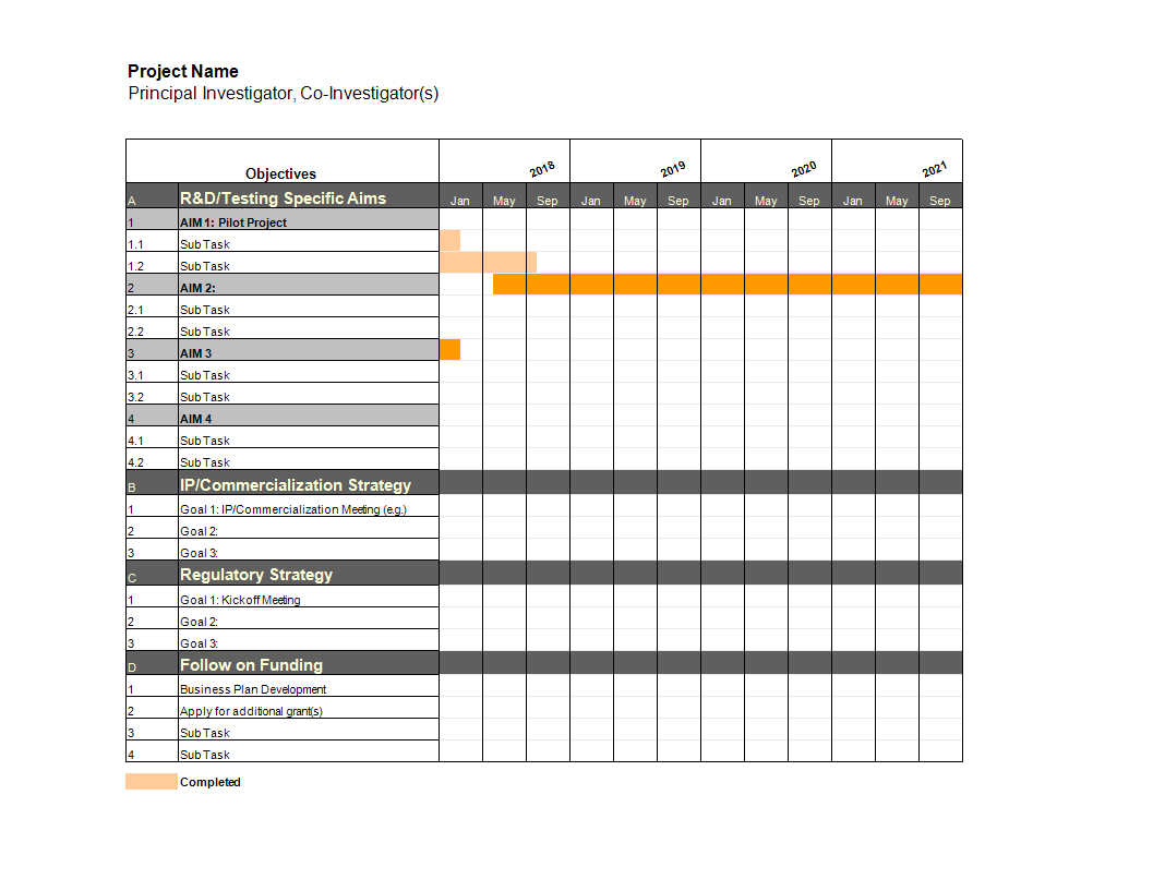 free project gantt chart