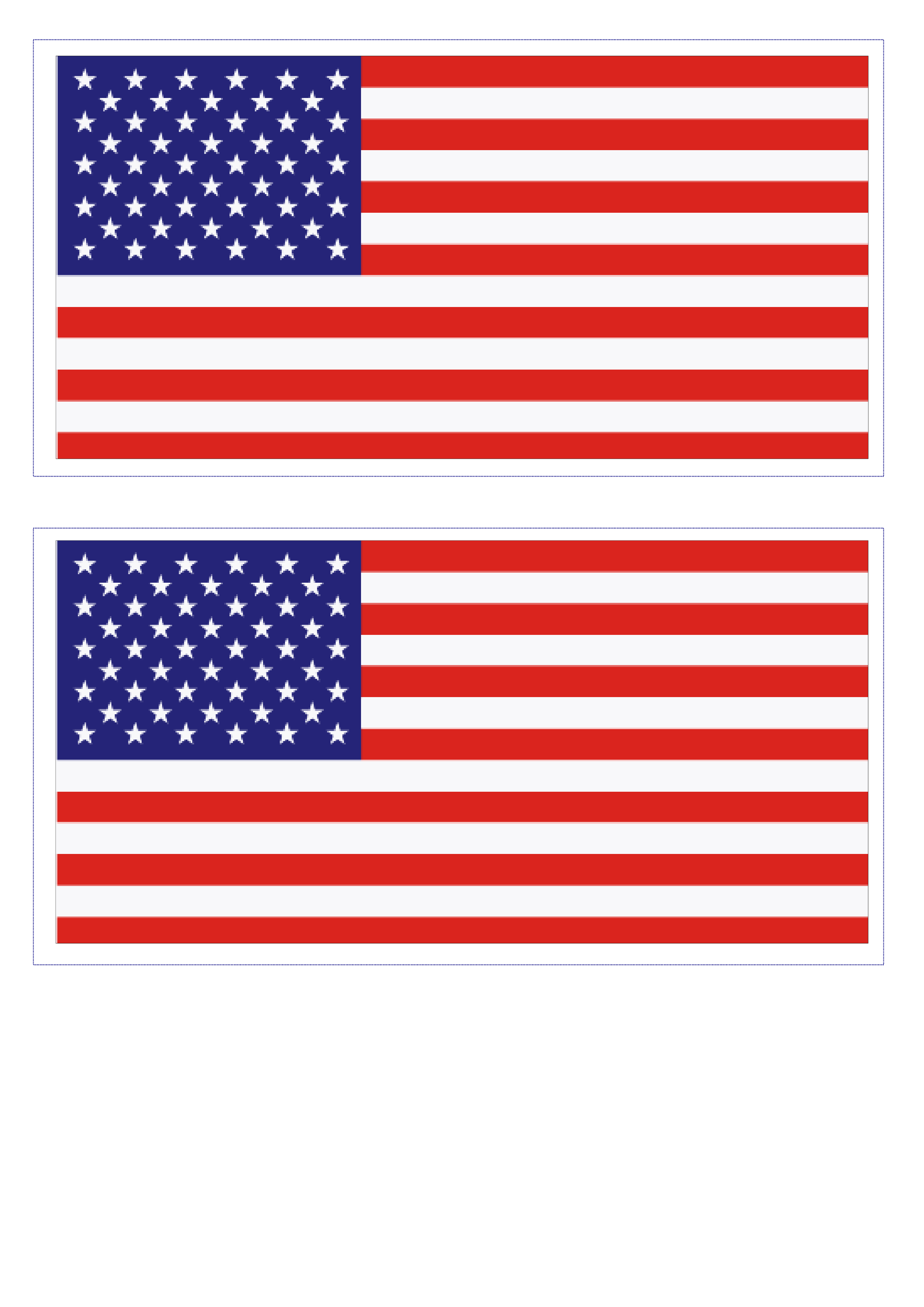 US Stars and Stripes Flag 模板