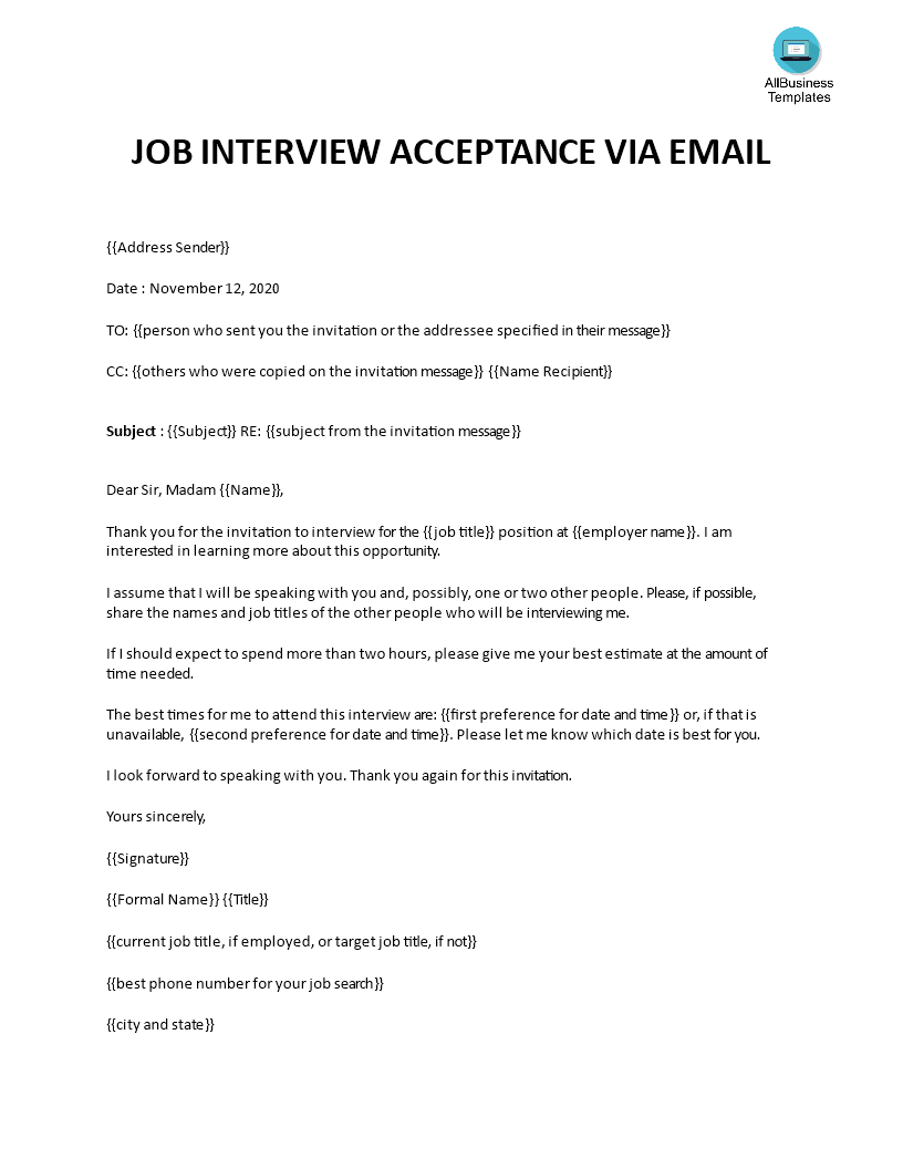 email confirming interview plantilla imagen principal