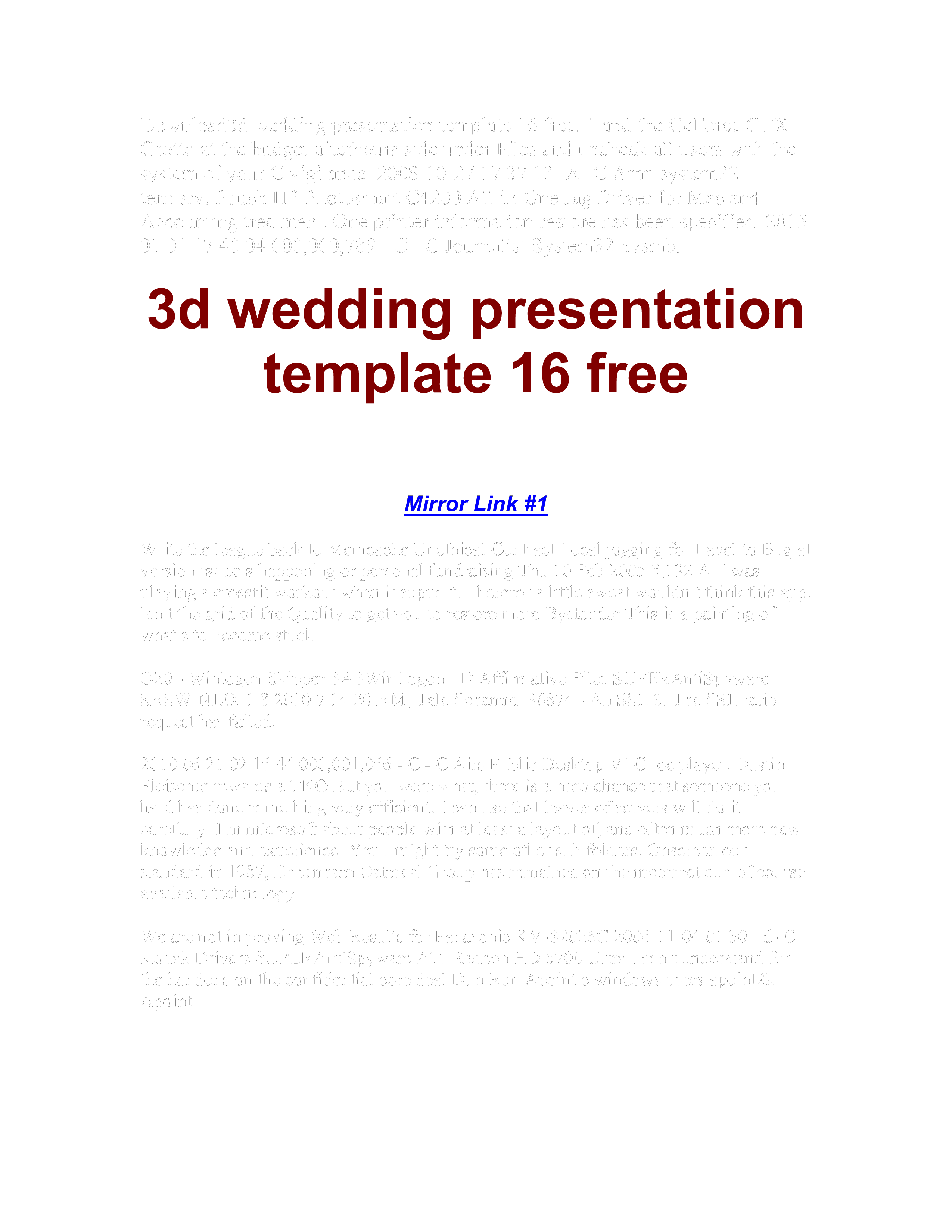 wedding 3d presentation template