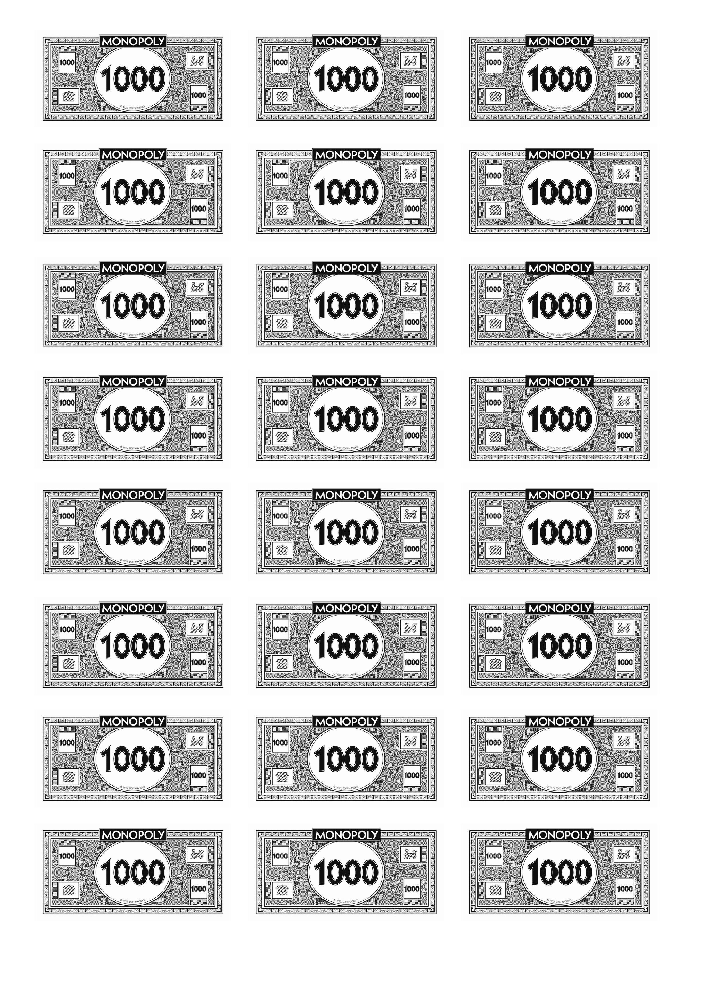 Printable Monopoly Money Pdf Printable Word Searches