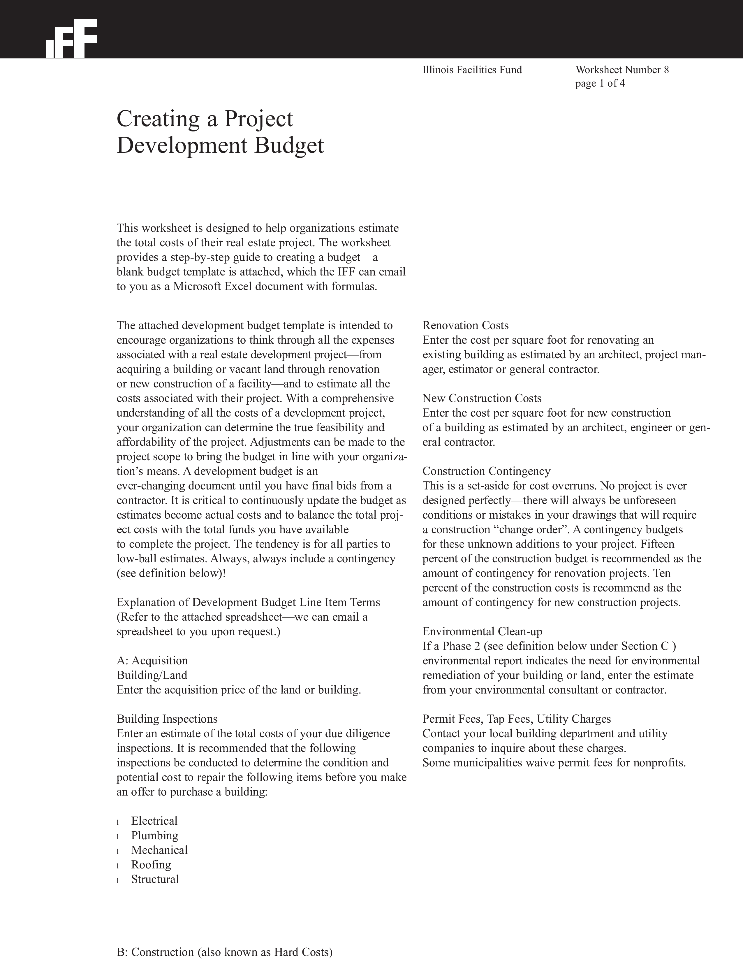 program development budget Hauptschablonenbild