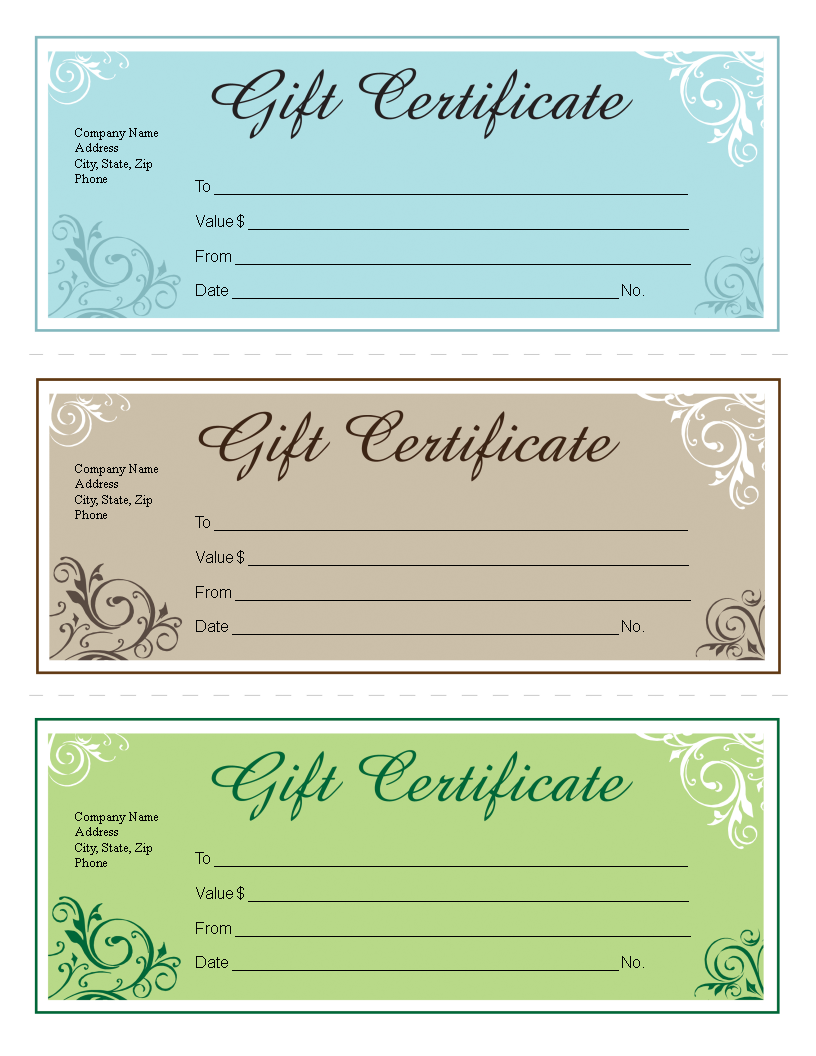 Kostenloses Gift certificate template free editable With Downloadable Certificate Templates For Microsoft Word