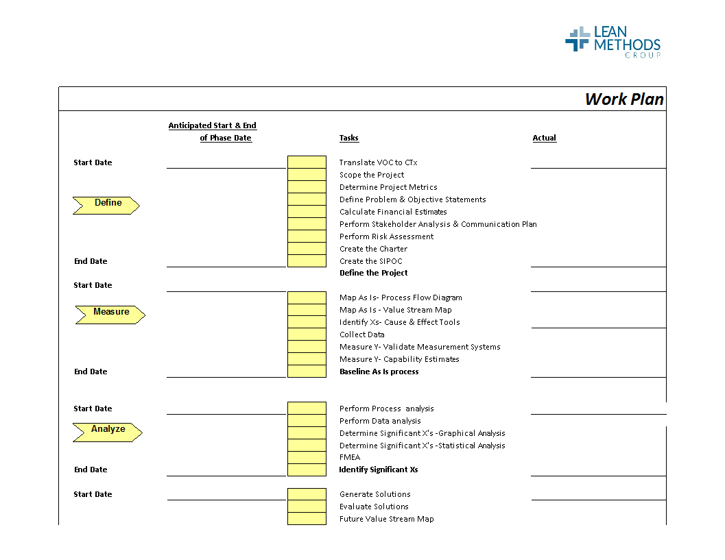 work plan template sample 模板