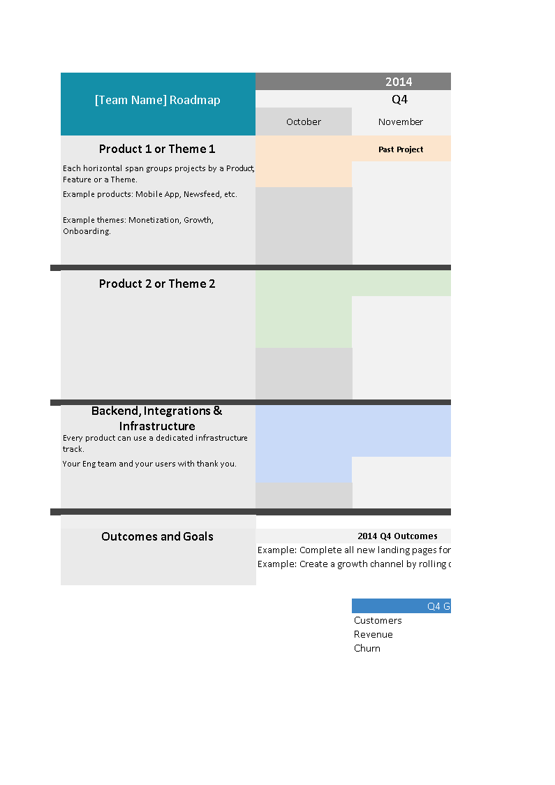 product roadmap template excel spreadsheet main image