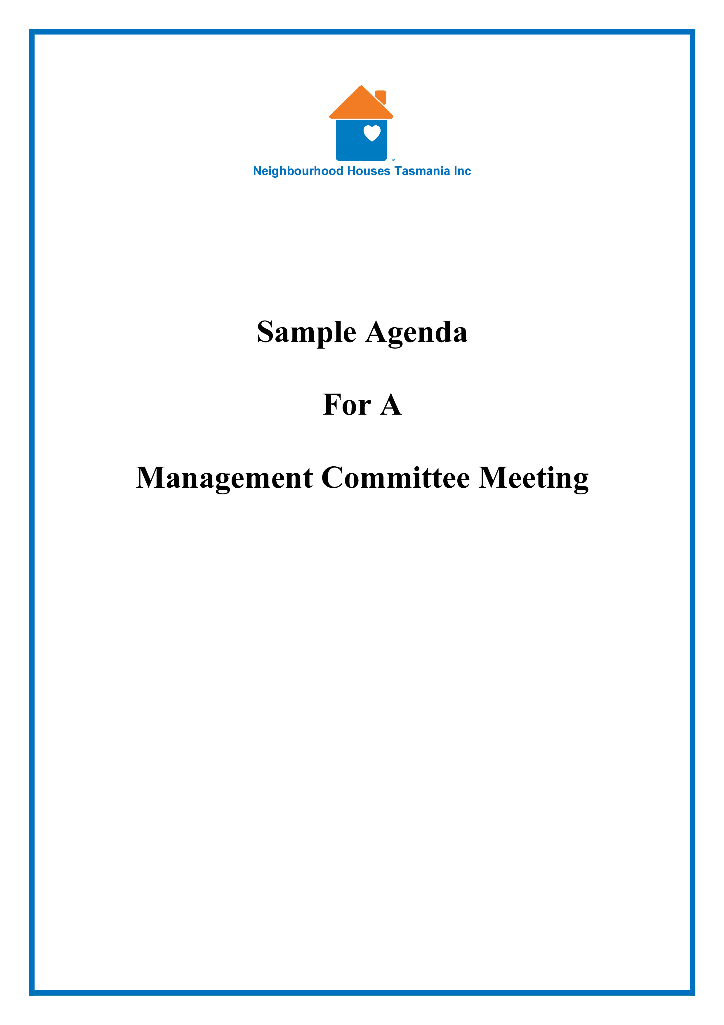 committee agenda outline voorbeeld afbeelding 