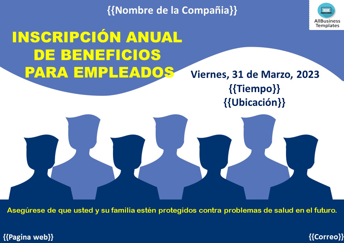 ejemplo de volante de beneficios template