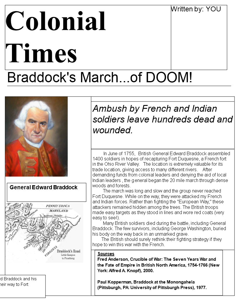 Colonial Newspaper Templates At Allbusinesstemplates Com