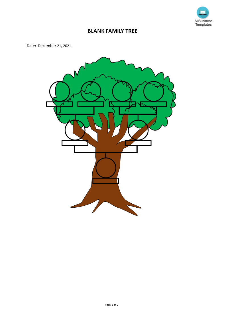 family tree blank voorbeeld afbeelding 