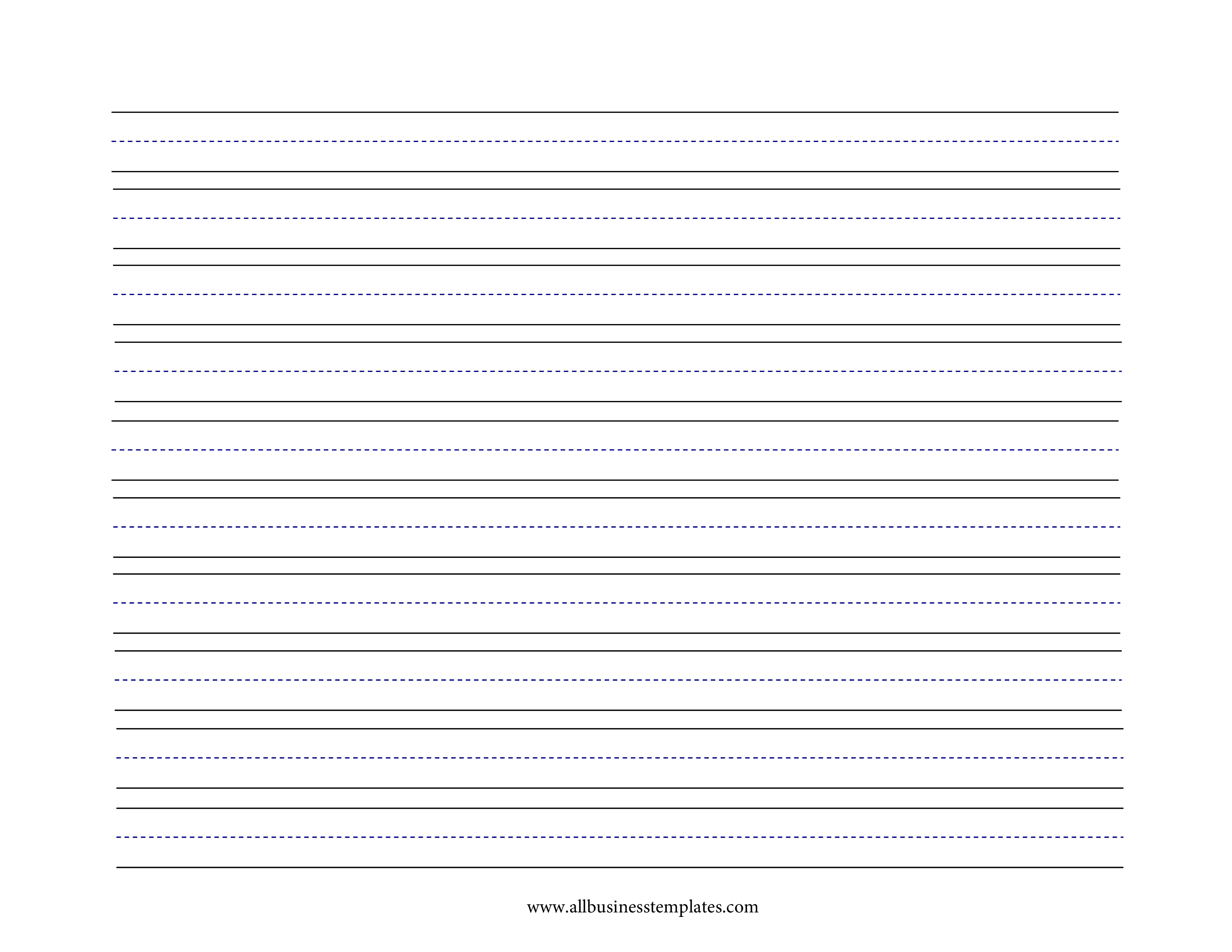 A4中线横格写字纸模板 main image