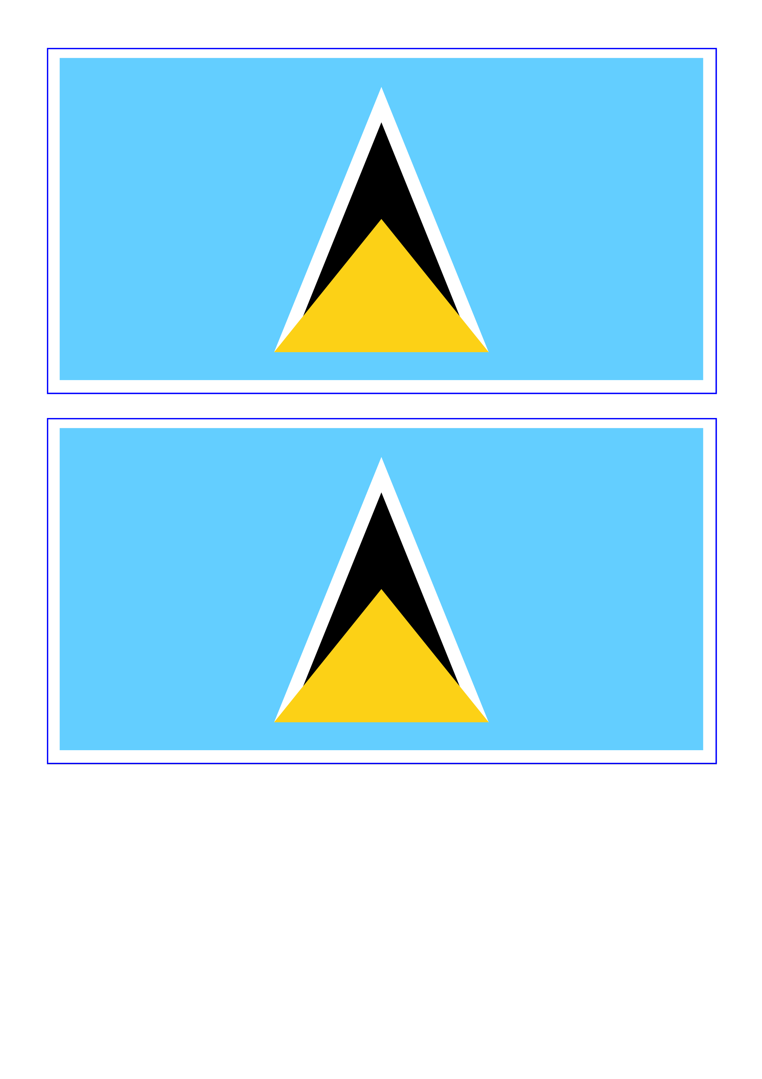 st lucia flag template