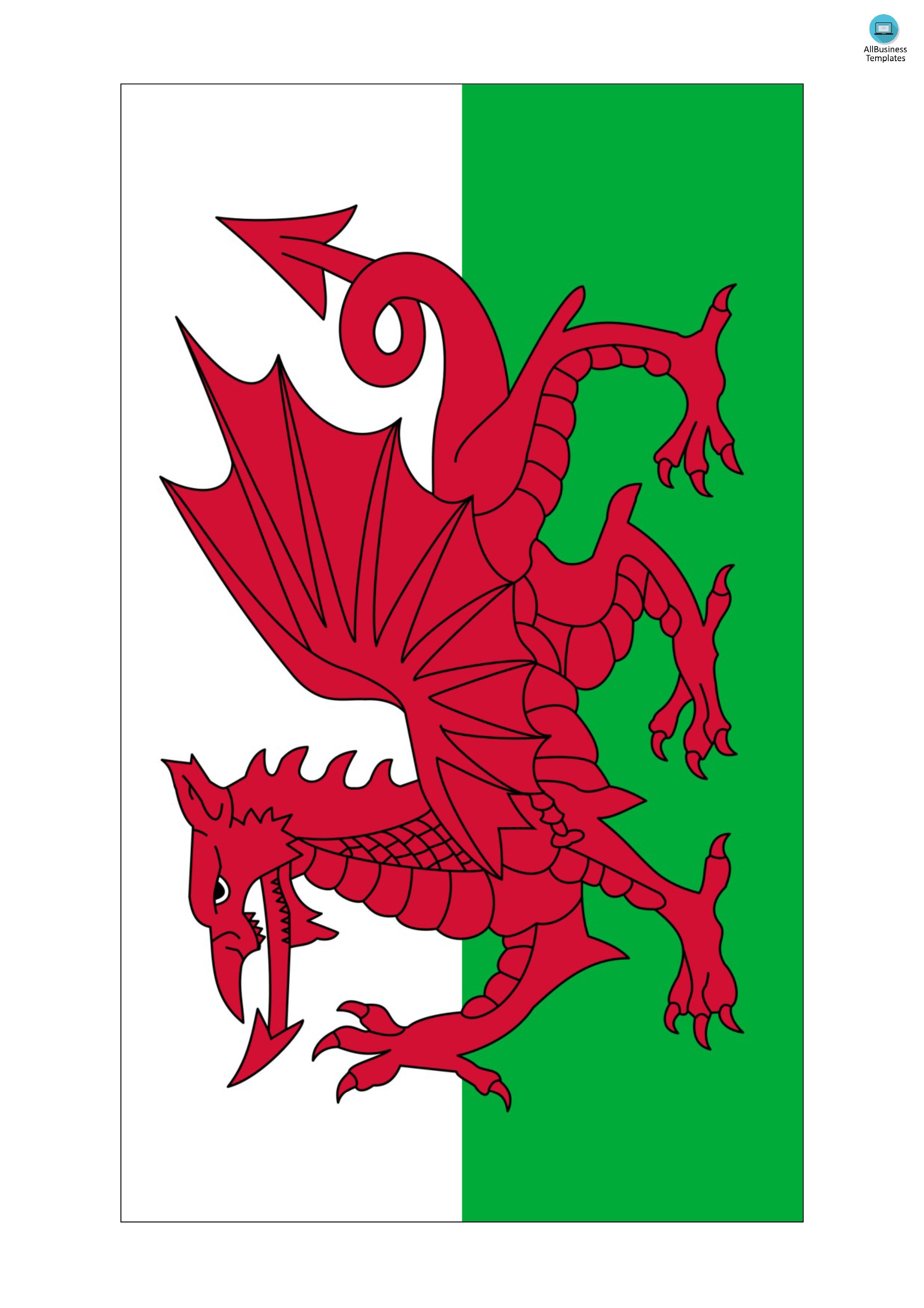 wales flag template