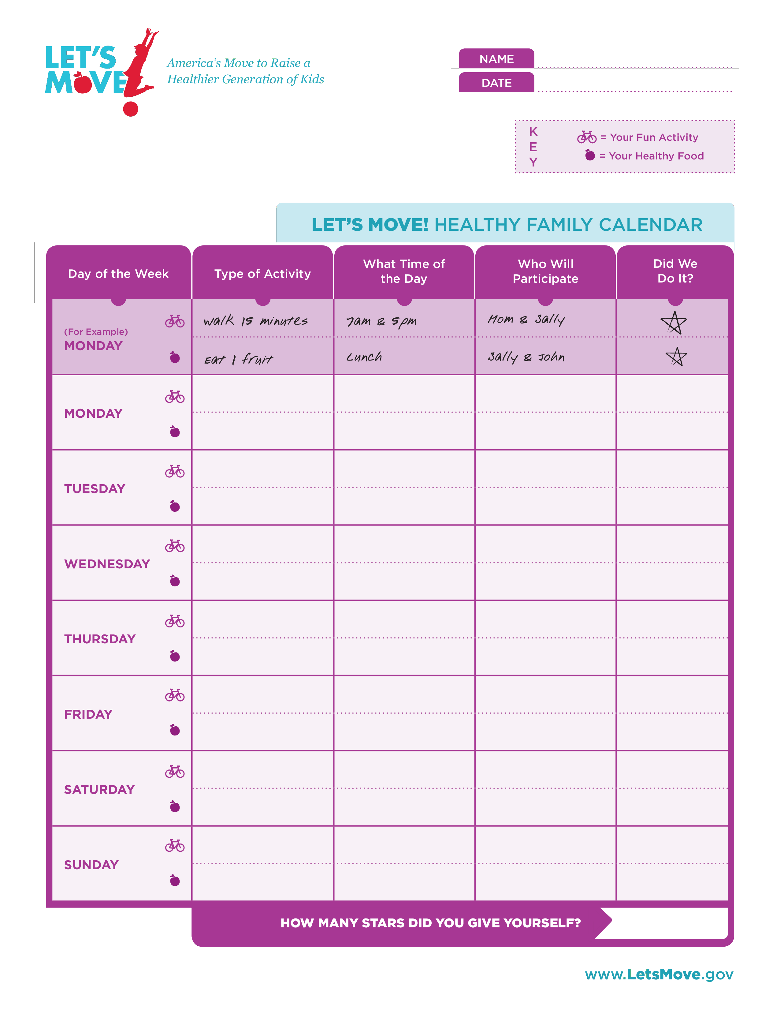 printable calendar template