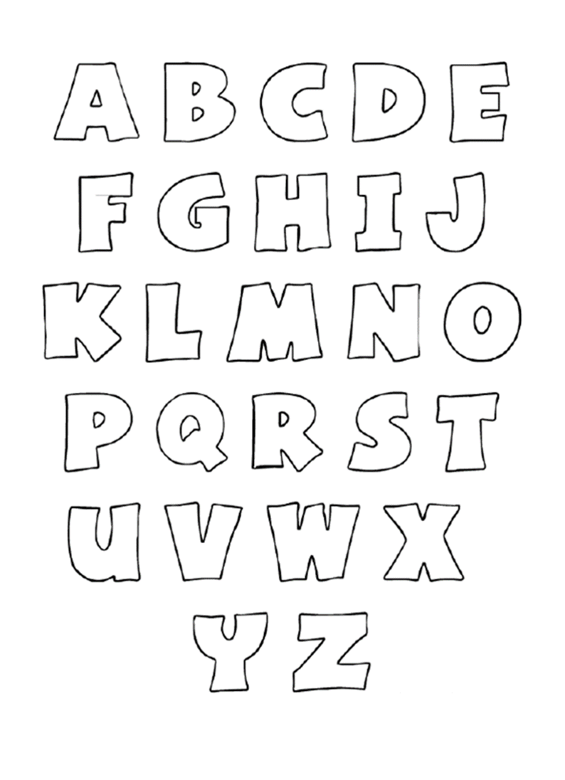Printable Alphabet Bubble Letters Templates at