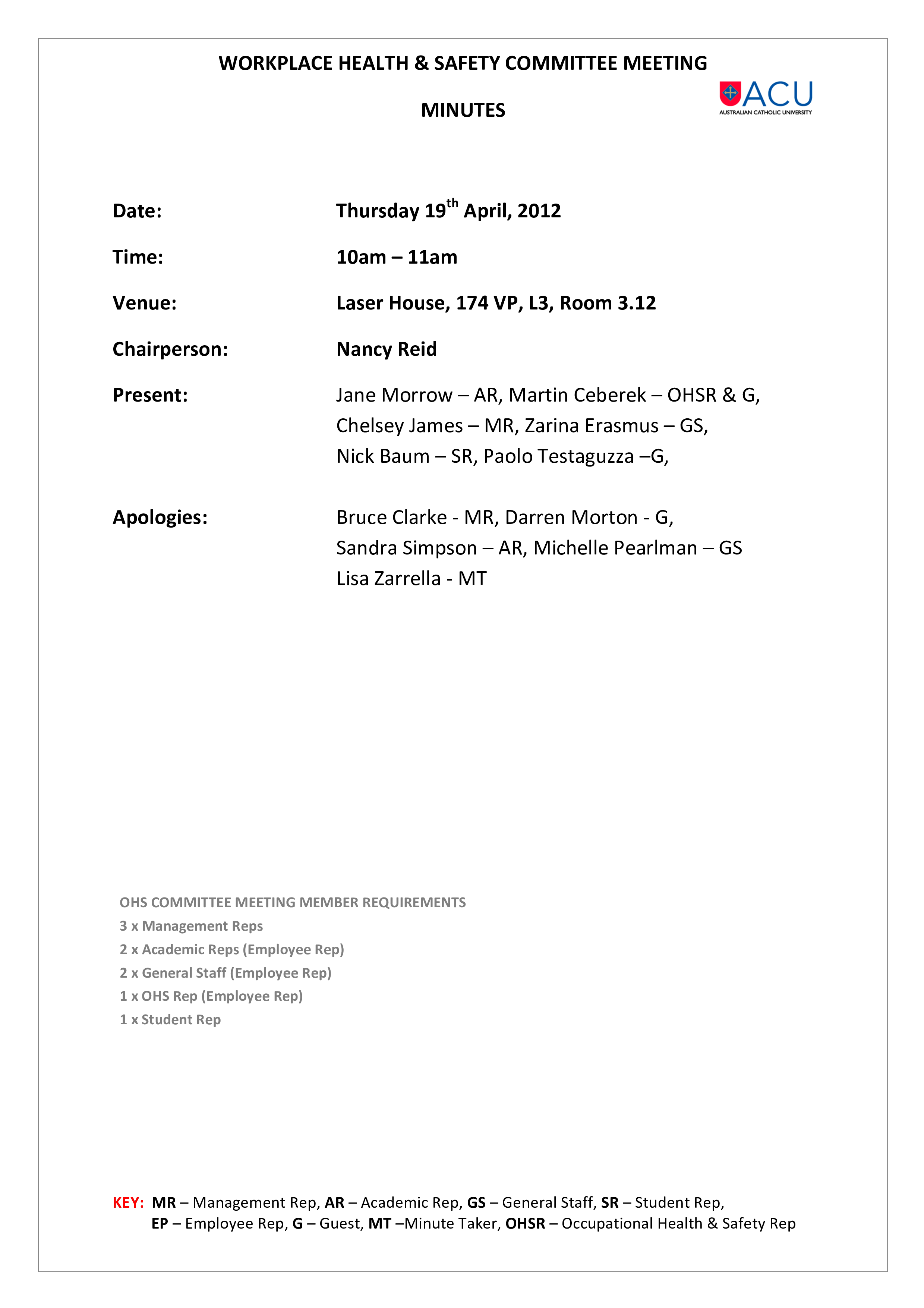 workplace safety meeting minutes voorbeeld afbeelding 