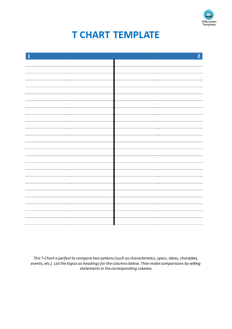 t图表 (t-chart) Hauptschablonenbild