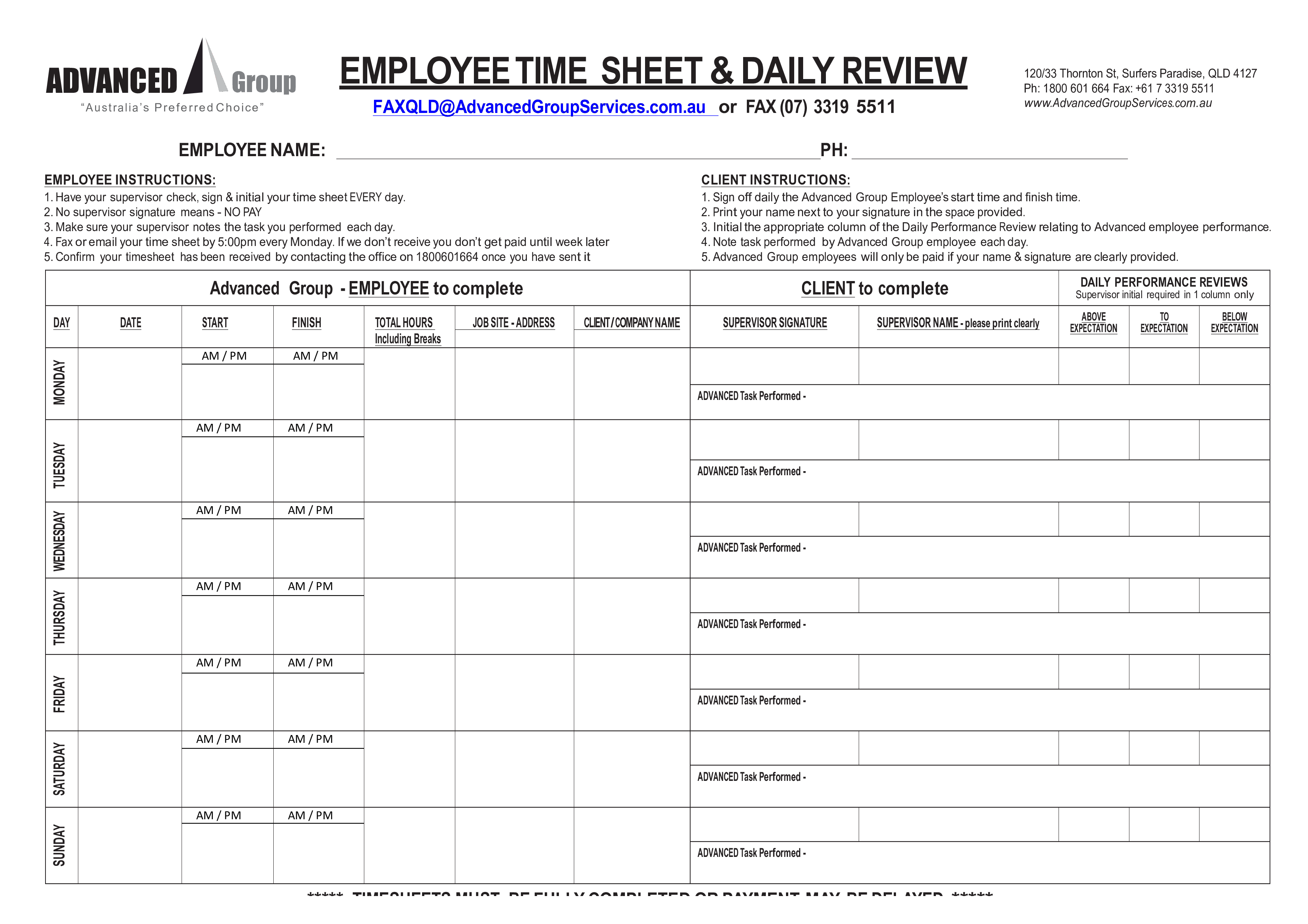 Review Sheet 模板