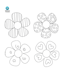 Paper Flower Template Word main image