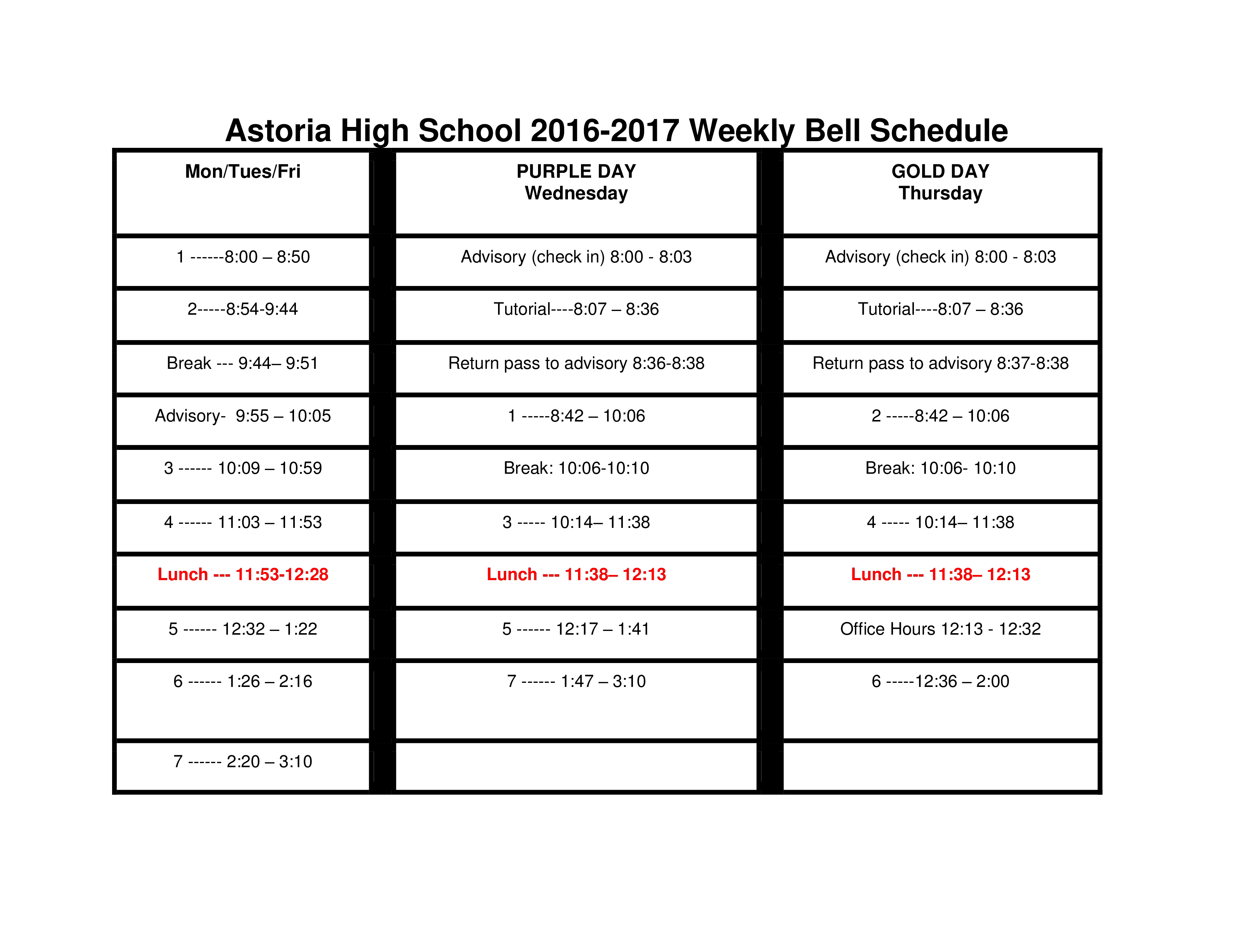 weekly school schedule example Hauptschablonenbild