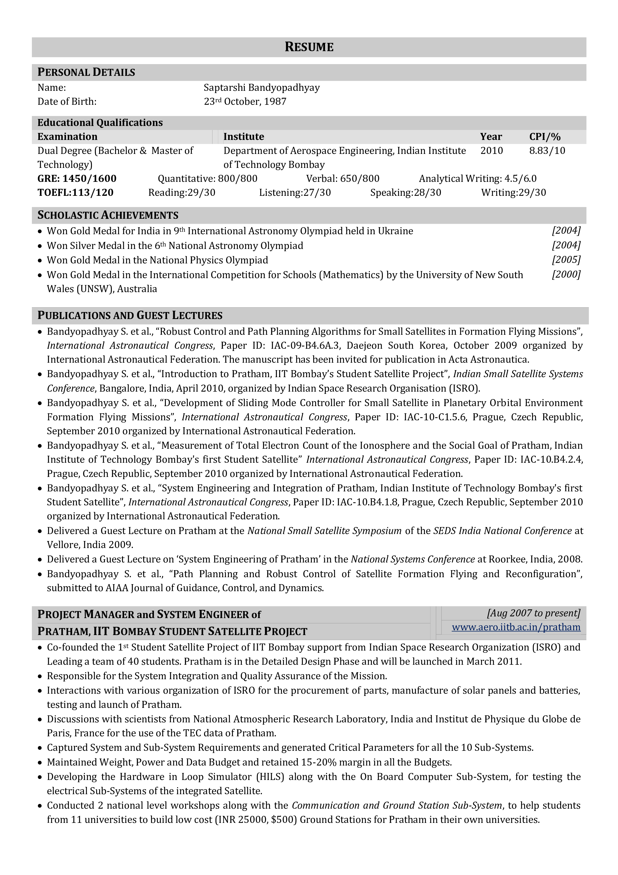 Aerospace Engineering Resume Sample main image