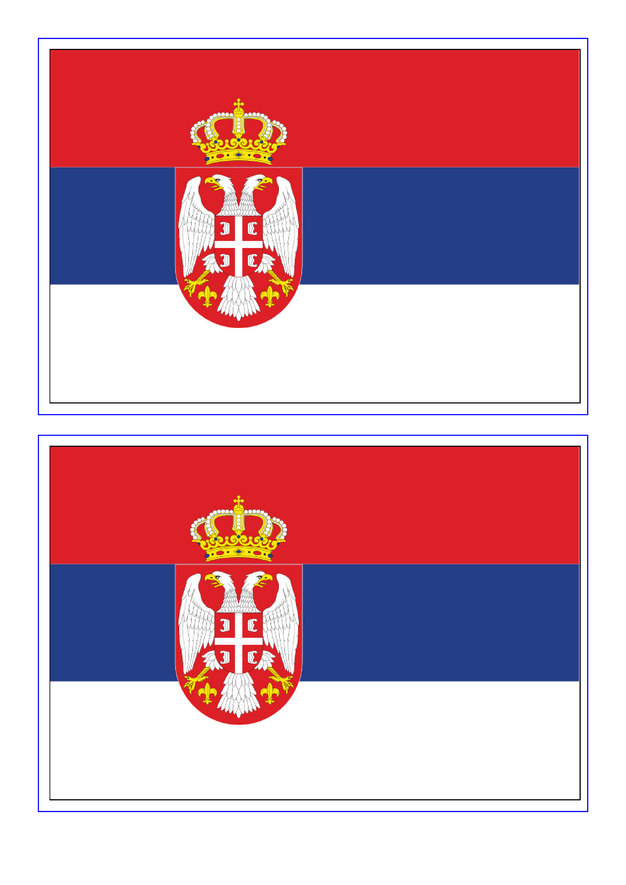Serbia Flag 模板