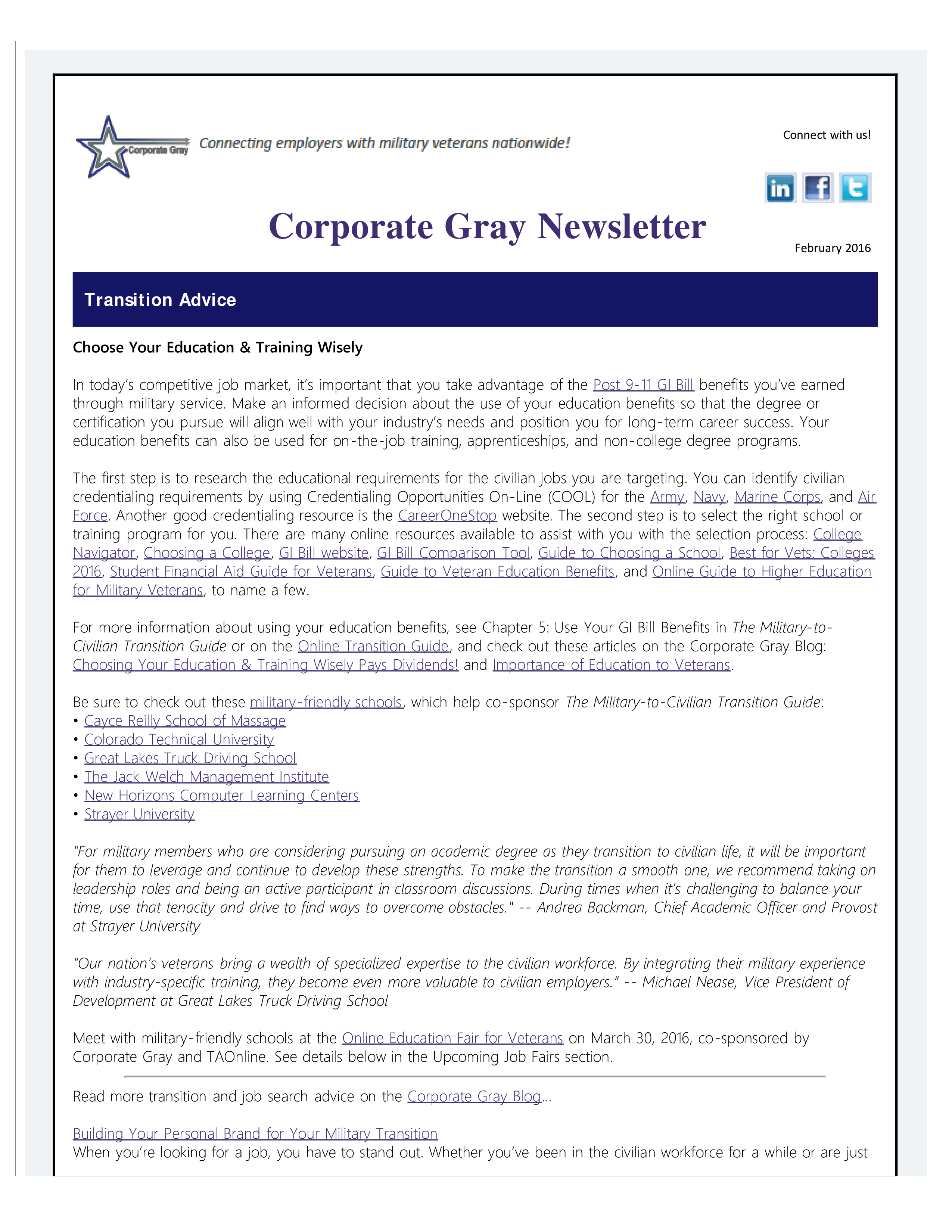 corporate gray newsletter template