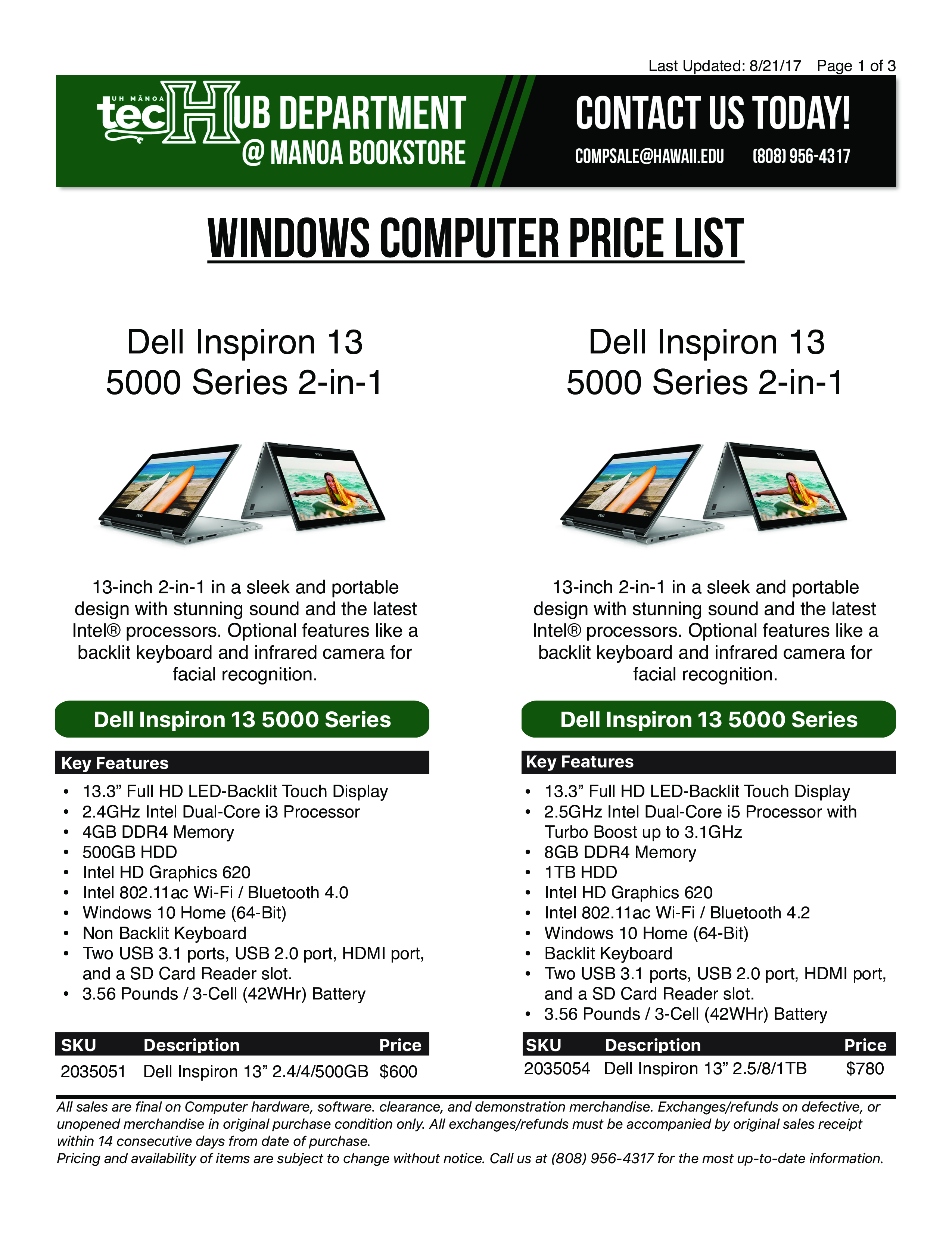 windows computers price list voorbeeld afbeelding 