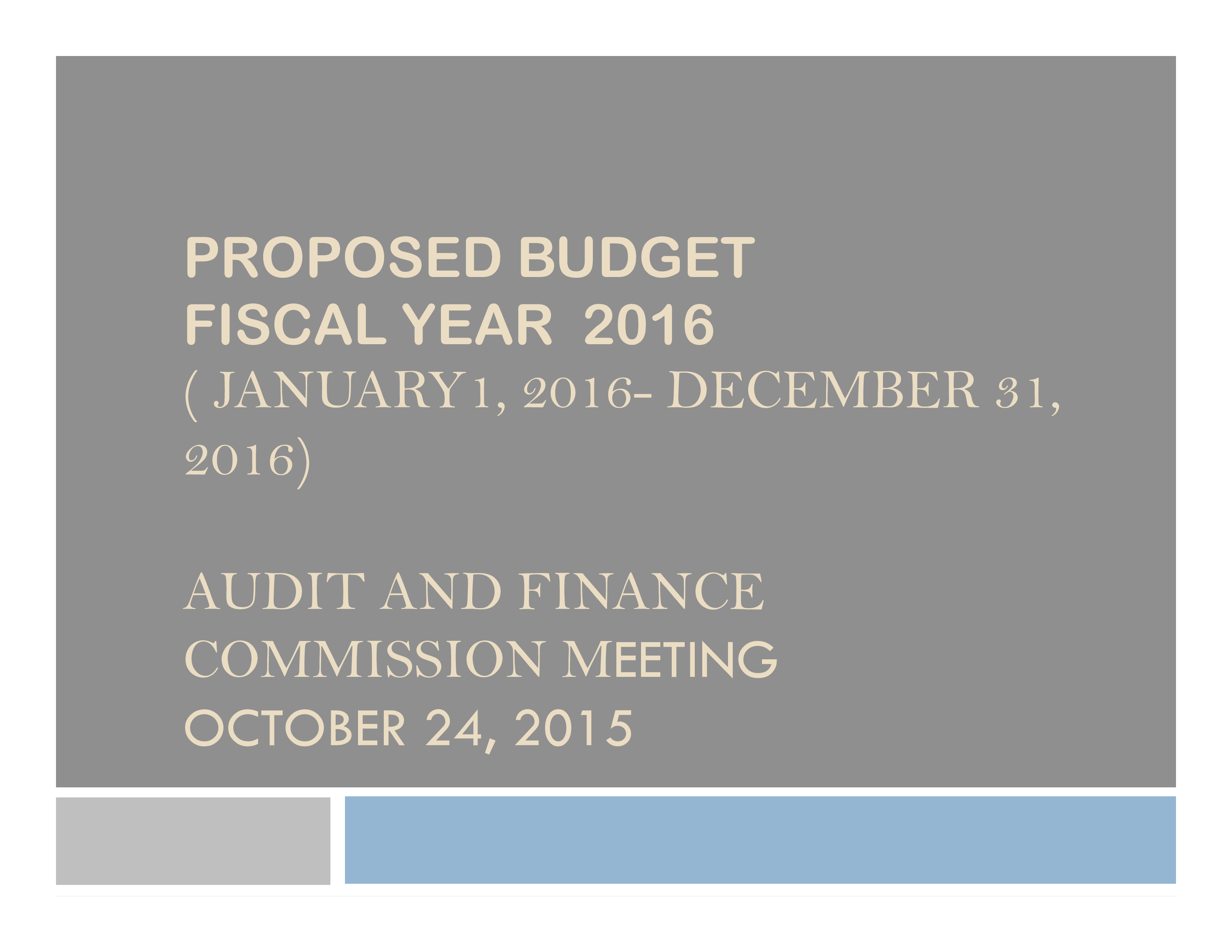 financial budget presentation template