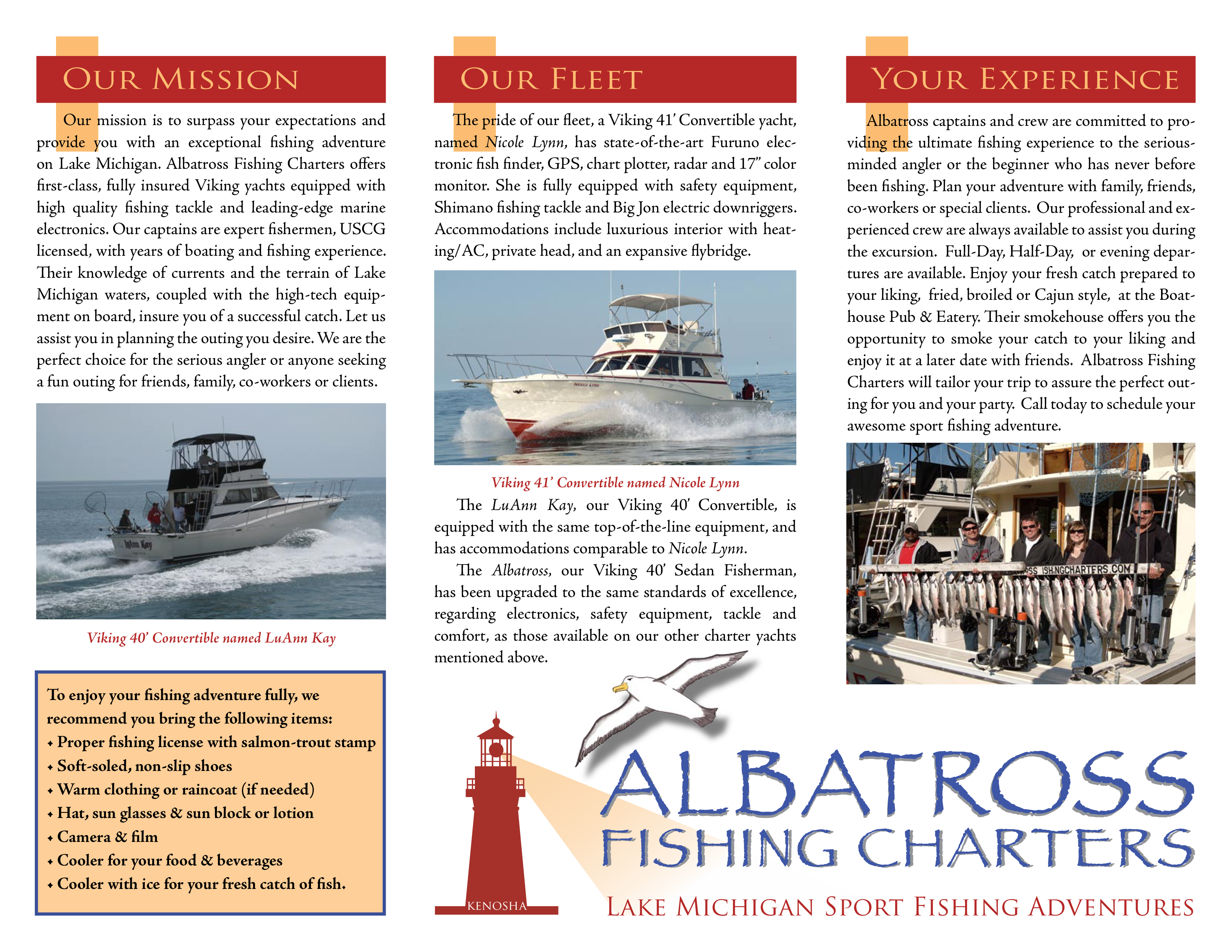 fishing charter brochure voorbeeld afbeelding 