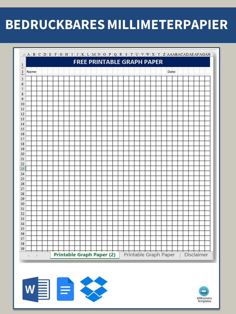 bedruckbares millimeterpapier modèles