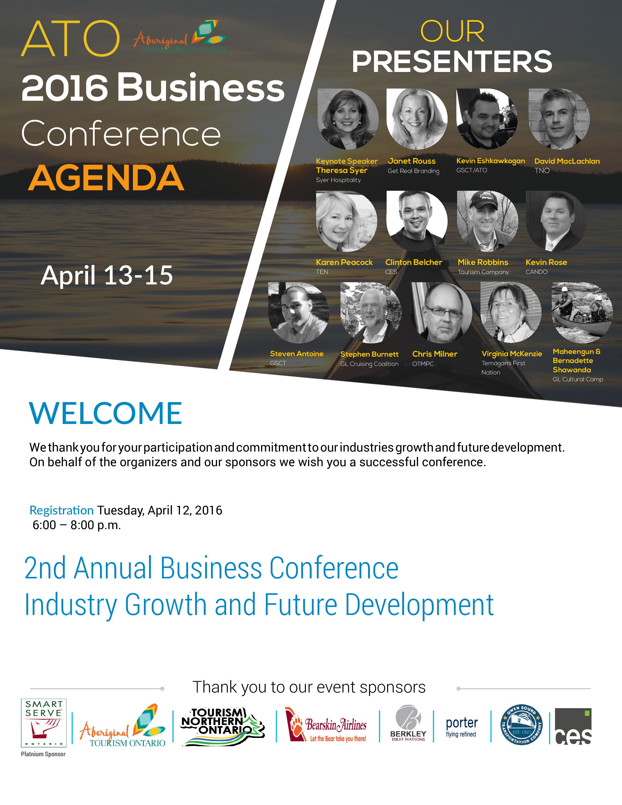 business conference speakers agenda template