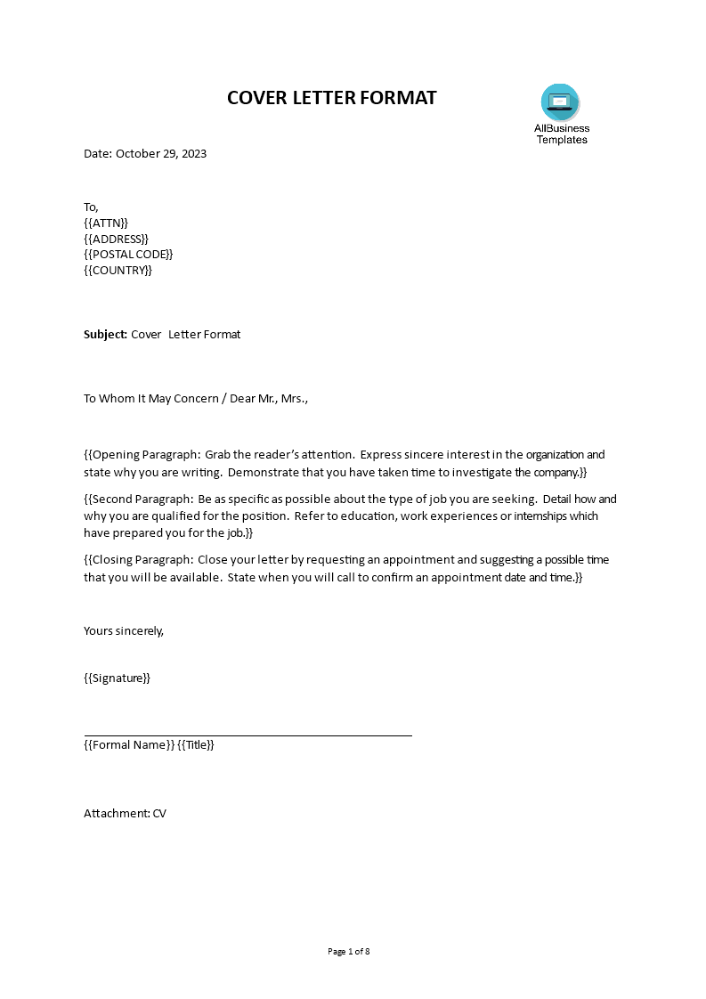 application cover letter job application simple Hauptschablonenbild