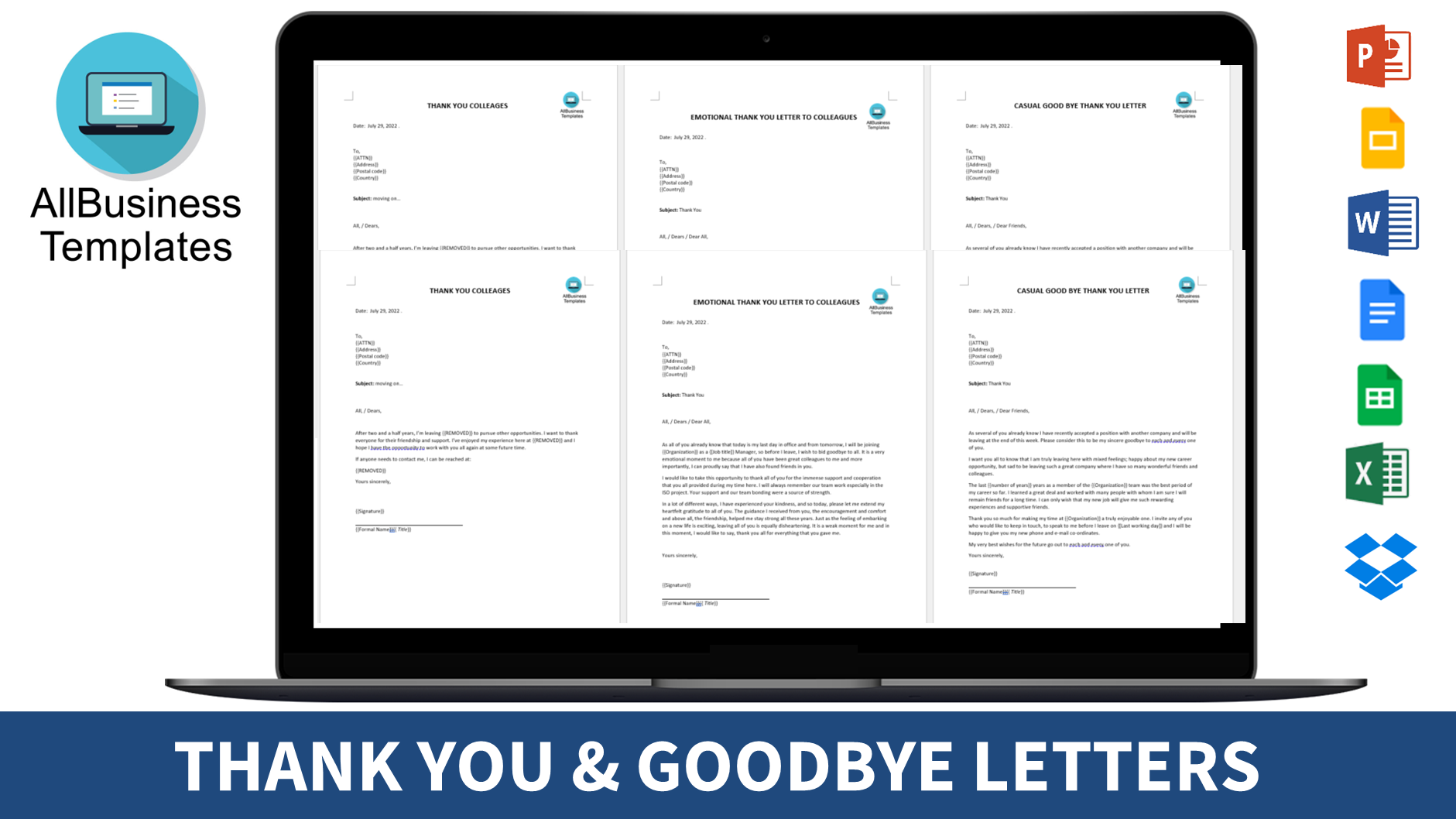 casual goodbye letter to coworkers plantilla imagen principal
