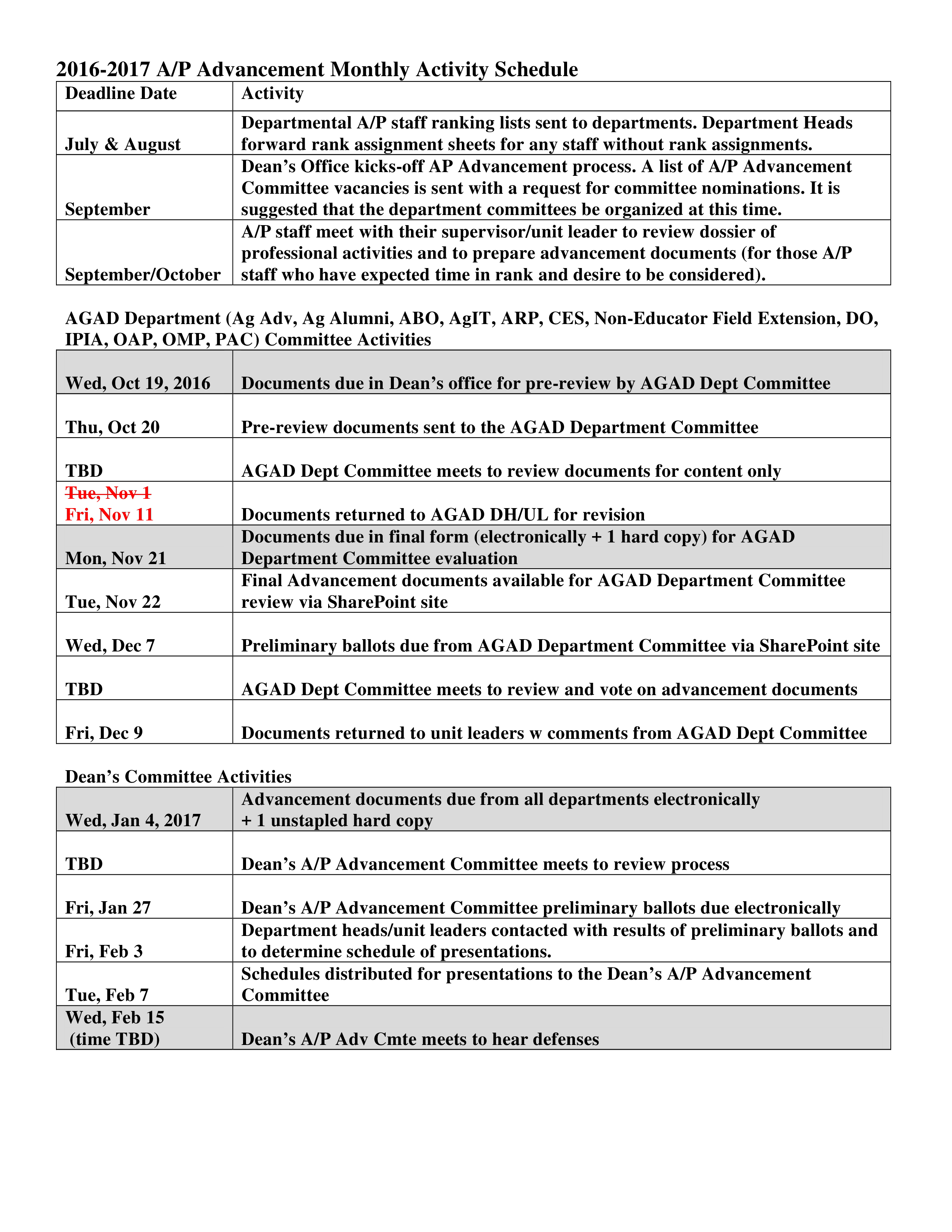 Monthly Activity Schedule 模板