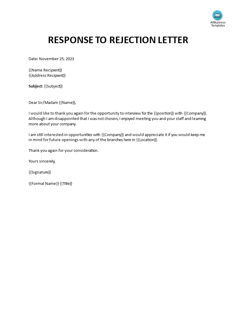 job interview rejection email template image