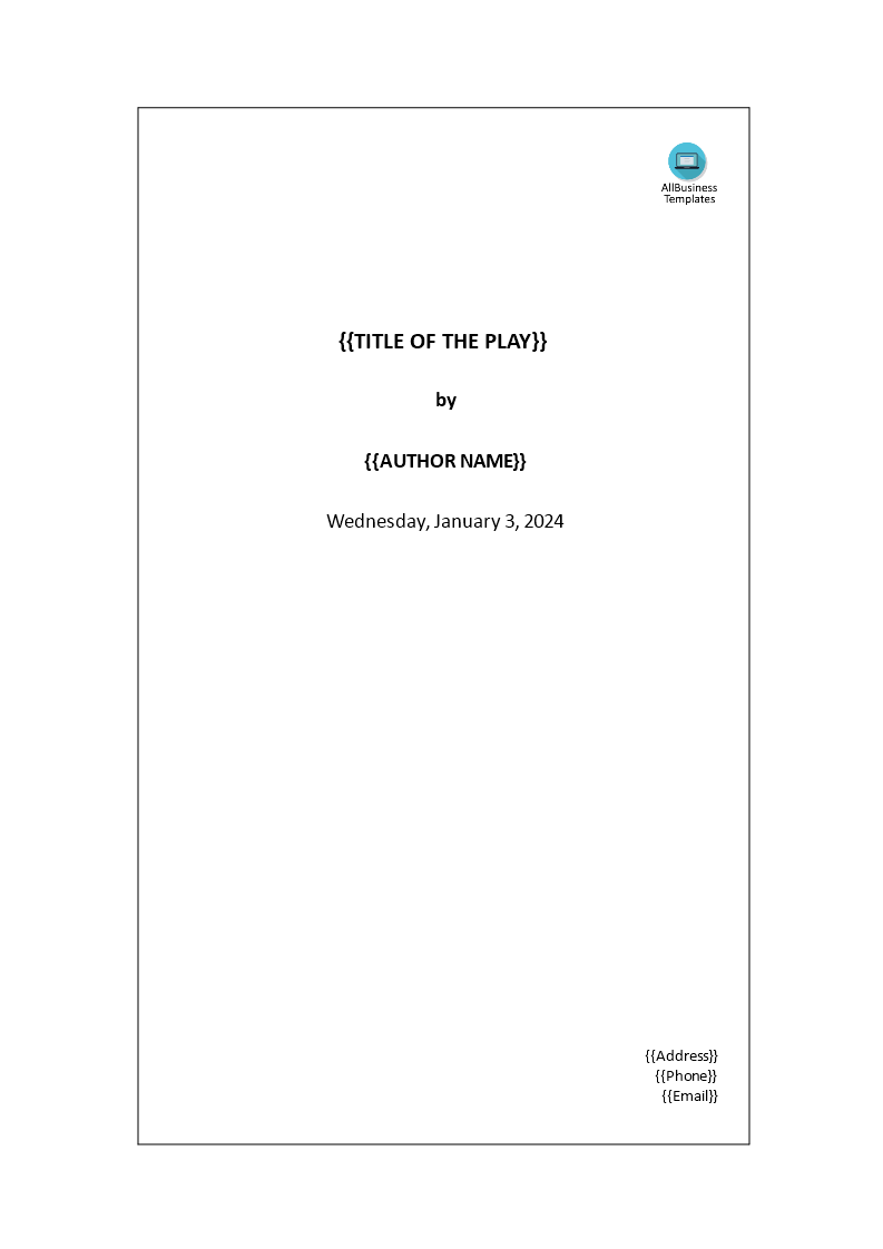 google docs screenplay template template