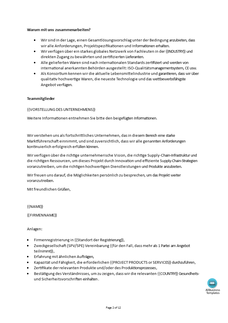 Interesse An Stelle Bekunden Nach Vorstellungsgespräch Muster Anschreiben zur Interessenbekundung - Premium Schablone